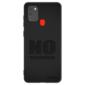 Picasee Μαύρη θήκη σιλικόνης για Samsung Galaxy A21s - No Excuses