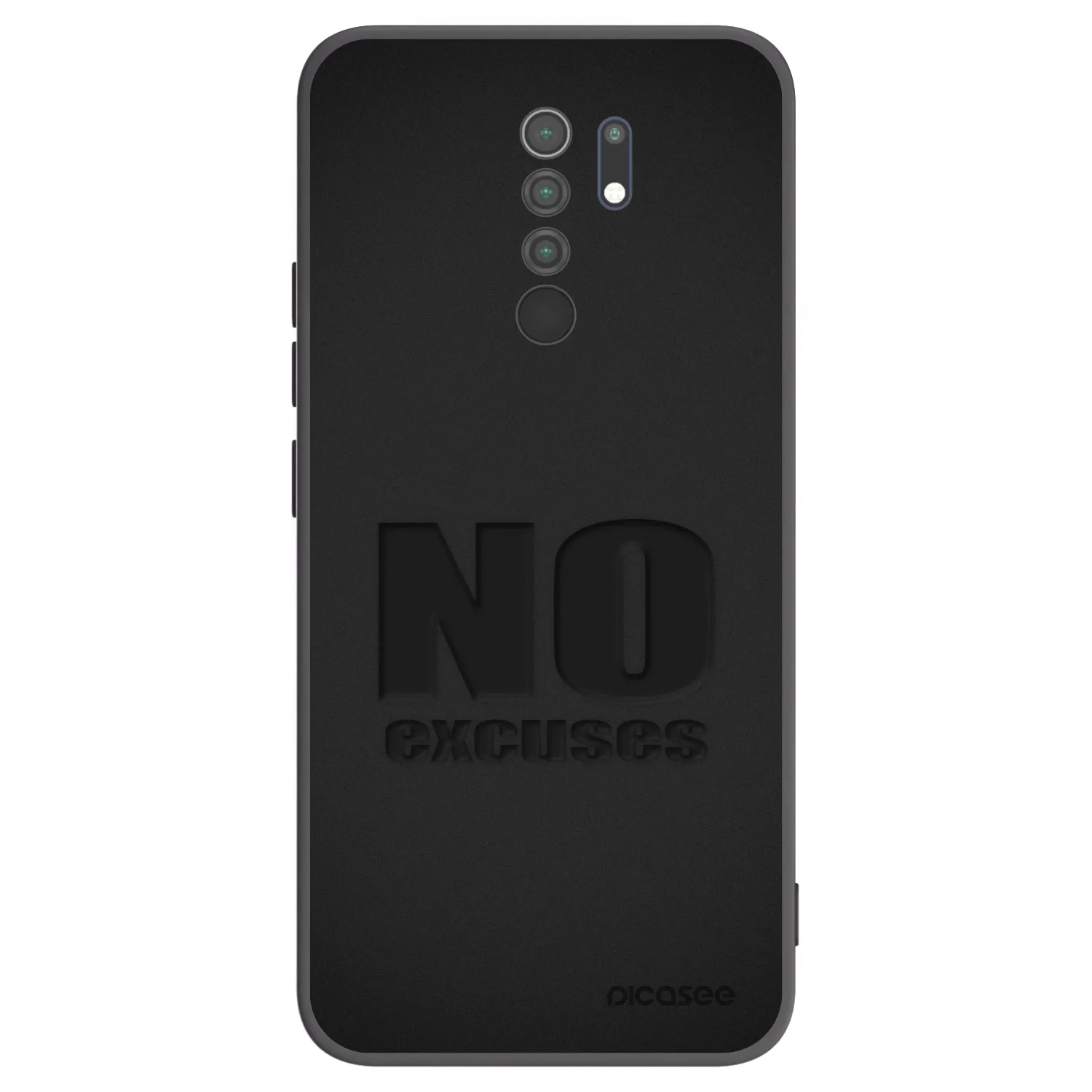 Picasee Μαύρη θήκη σιλικόνης για Xiaomi Redmi 9 - No Excuses