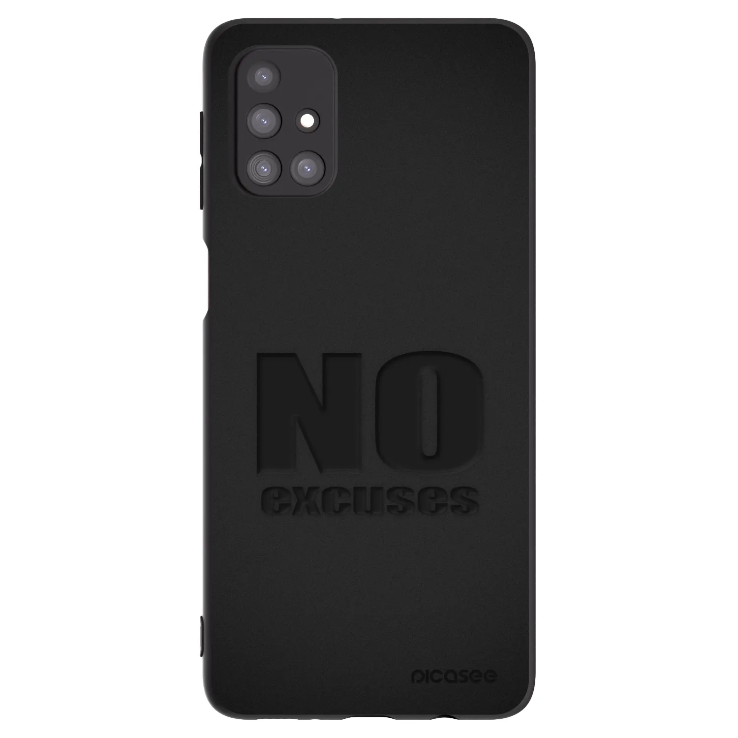 Picasee Μαύρη θήκη σιλικόνης για Samsung Galaxy M31s - No Excuses