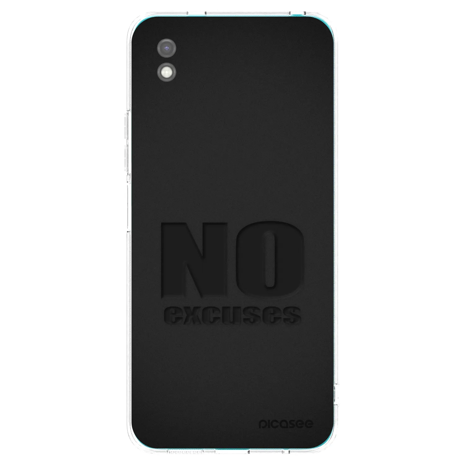 Picasee Μαύρη θήκη σιλικόνης για Xiaomi Redmi 9A - No Excuses