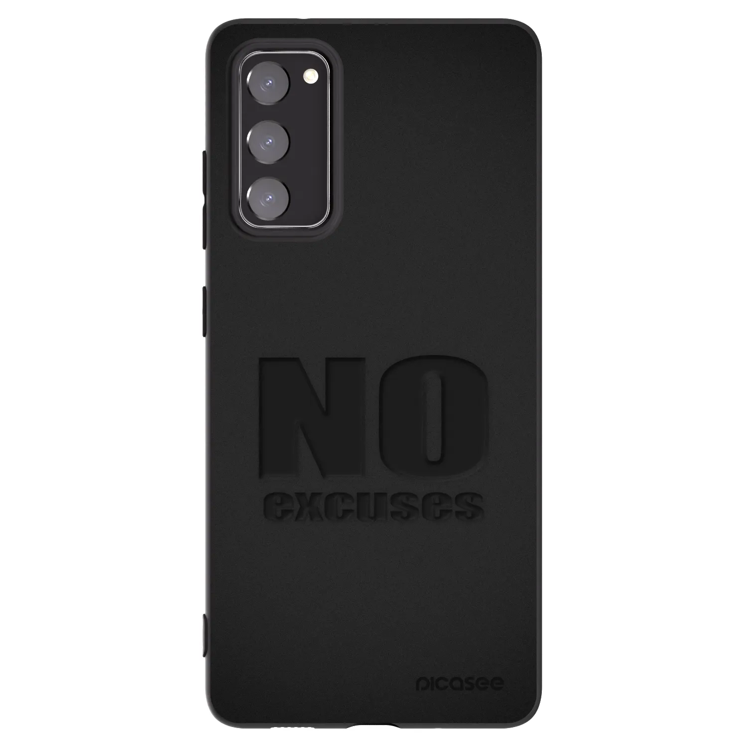 Picasee Μαύρη θήκη σιλικόνης για Samsung Galaxy S20 FE - No Excuses