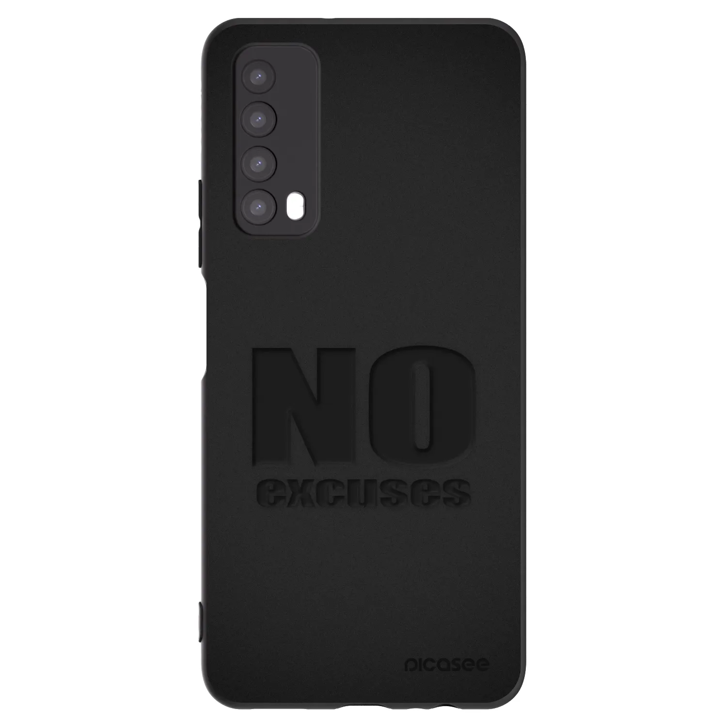 Picasee Μαύρη θήκη σιλικόνης για Huawei P Smart 2021 - No Excuses