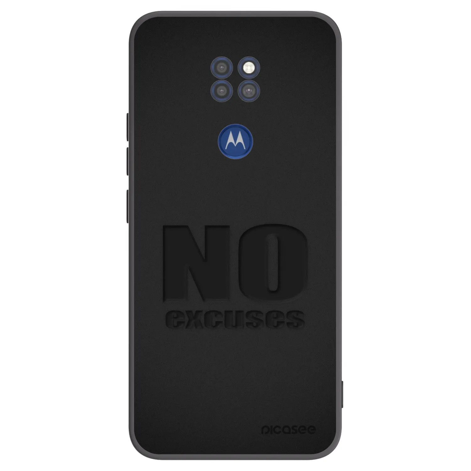 Picasee Μαύρη θήκη σιλικόνης για Motorola Moto G9 Play - No Excuses