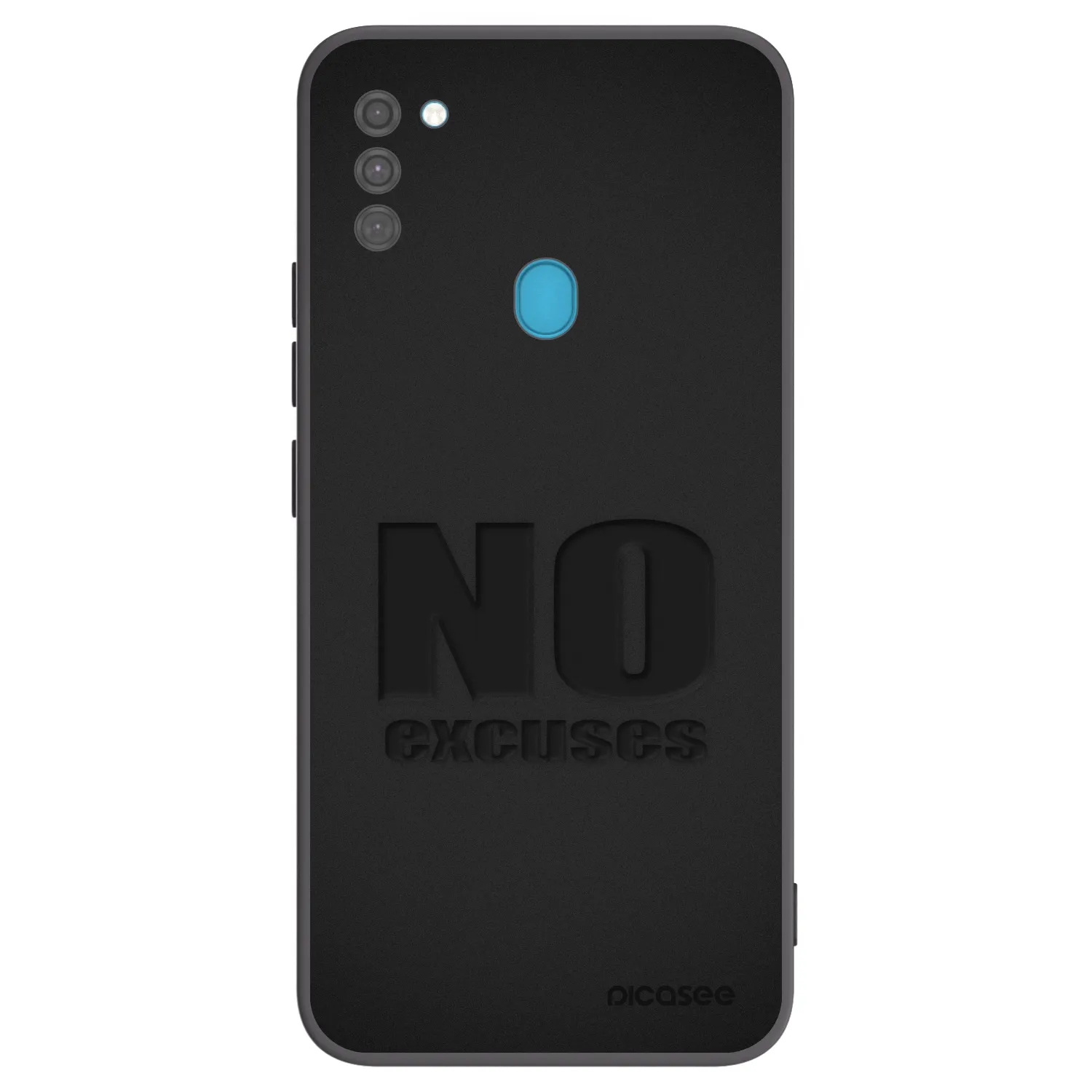 Picasee Μαύρη θήκη σιλικόνης για Samsung Galaxy M11 - No Excuses