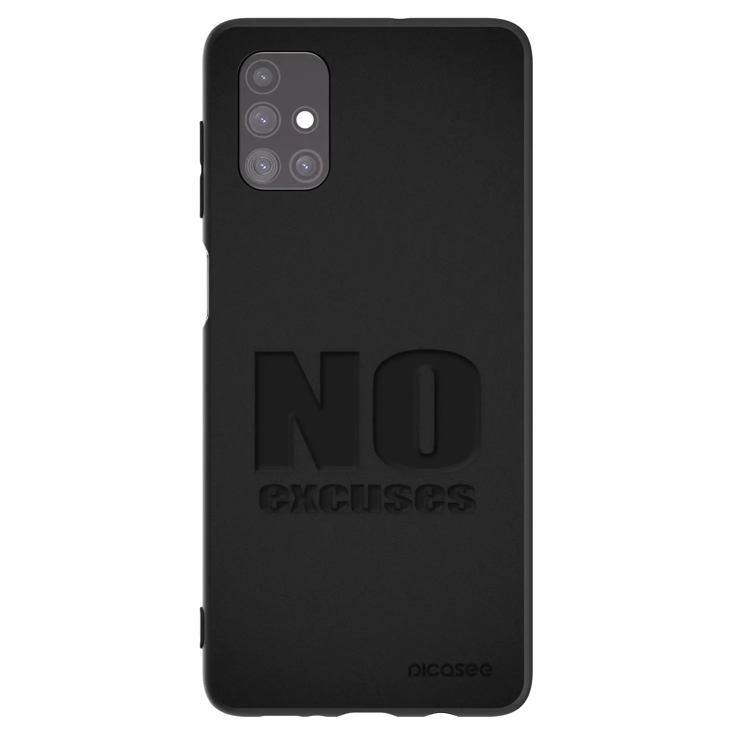 Picasee Μαύρη θήκη σιλικόνης για Samsung Galaxy M51 M515F - No Excuses
