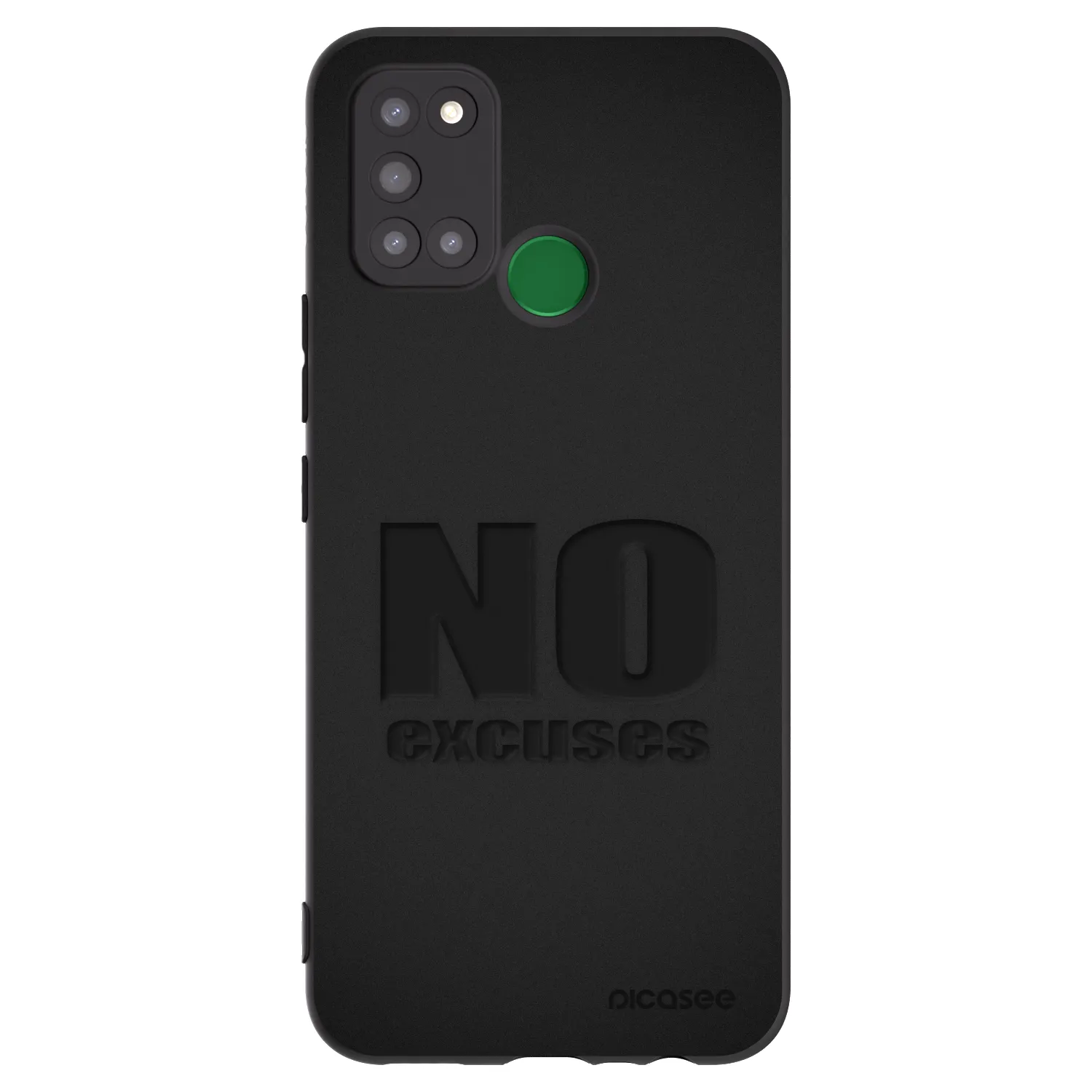 Picasee Μαύρη θήκη σιλικόνης για Realme 7i - No Excuses