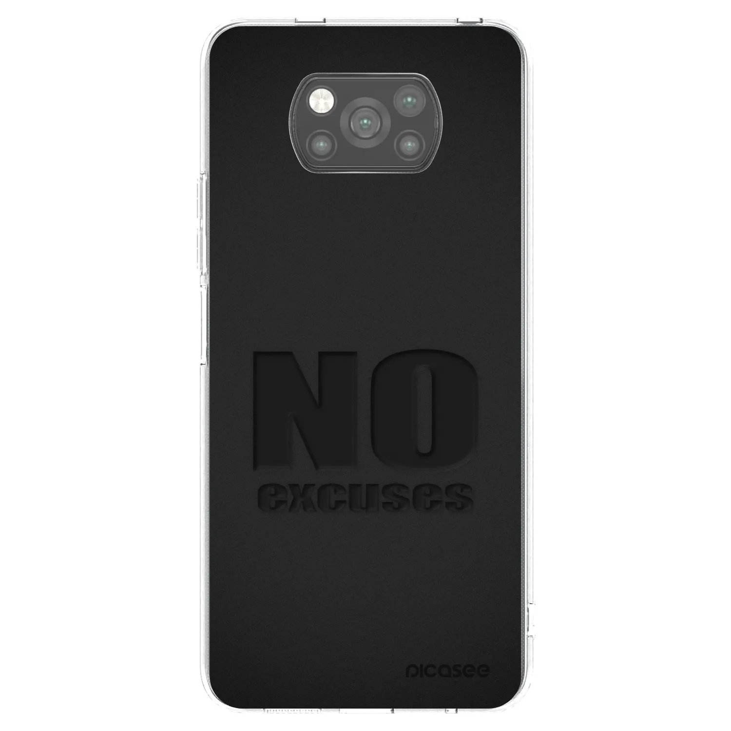 Picasee Μαύρη θήκη σιλικόνης για Xiaomi Poco X3 Pro - No Excuses