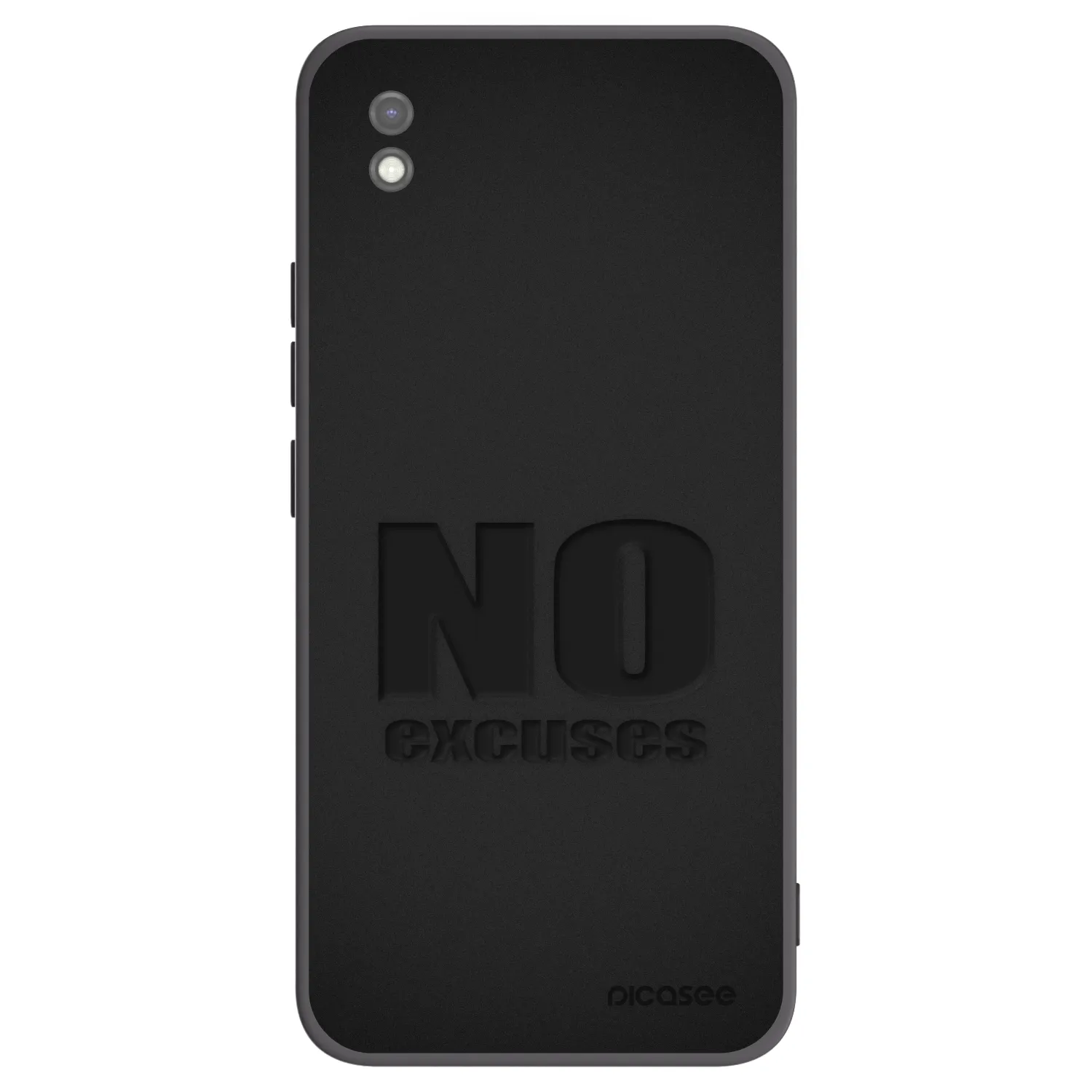 Picasee Μαύρη θήκη σιλικόνης για Xiaomi Redmi 9AT - No Excuses