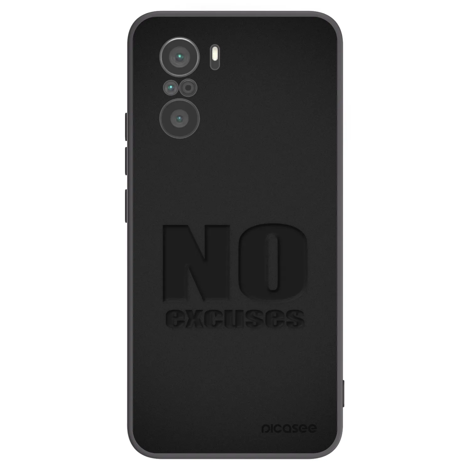 Picasee Μαύρη θήκη σιλικόνης για Xiaomi Poco F3 - No Excuses