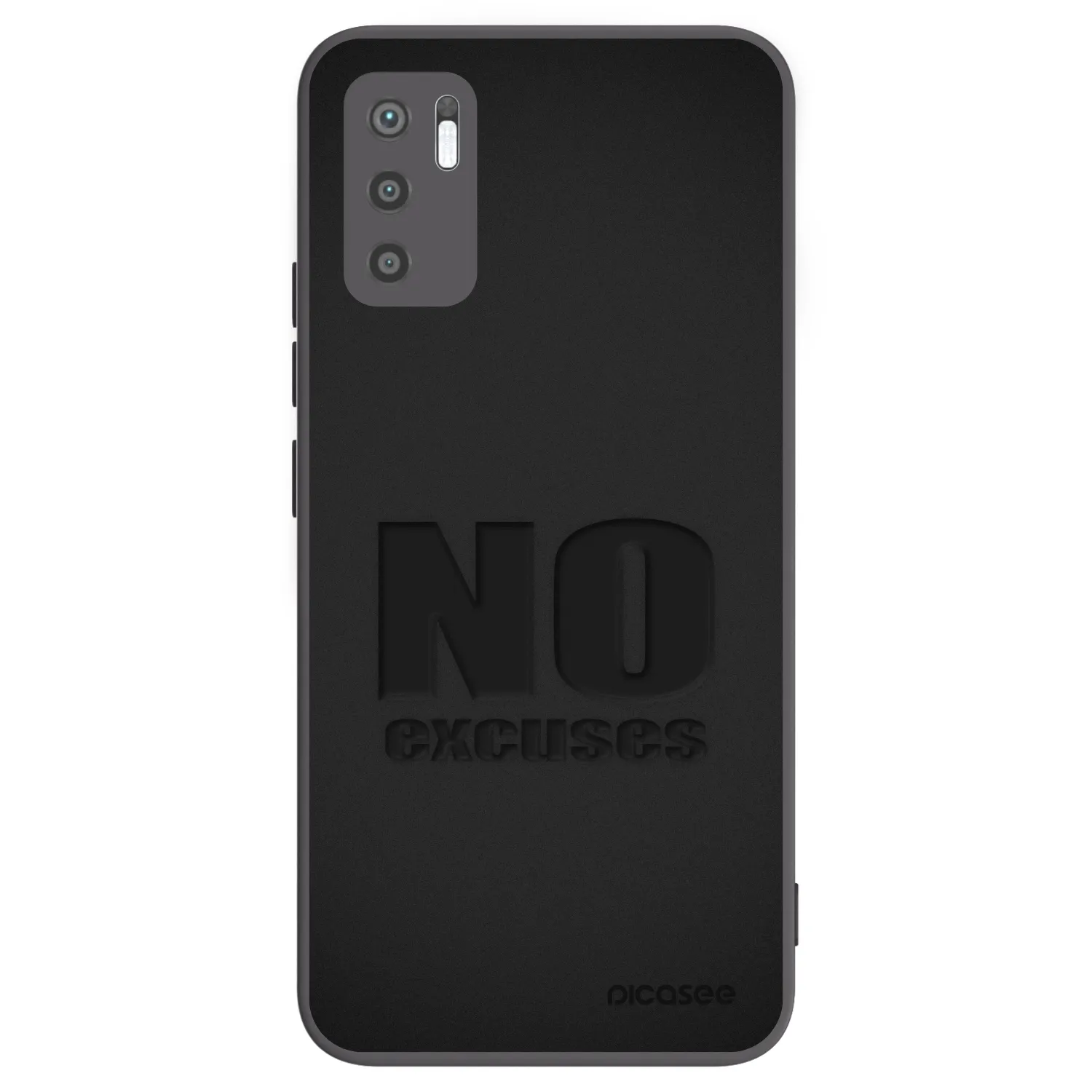 Picasee Μαύρη θήκη σιλικόνης για Xiaomi Redmi Note 10 5G - No Excuses