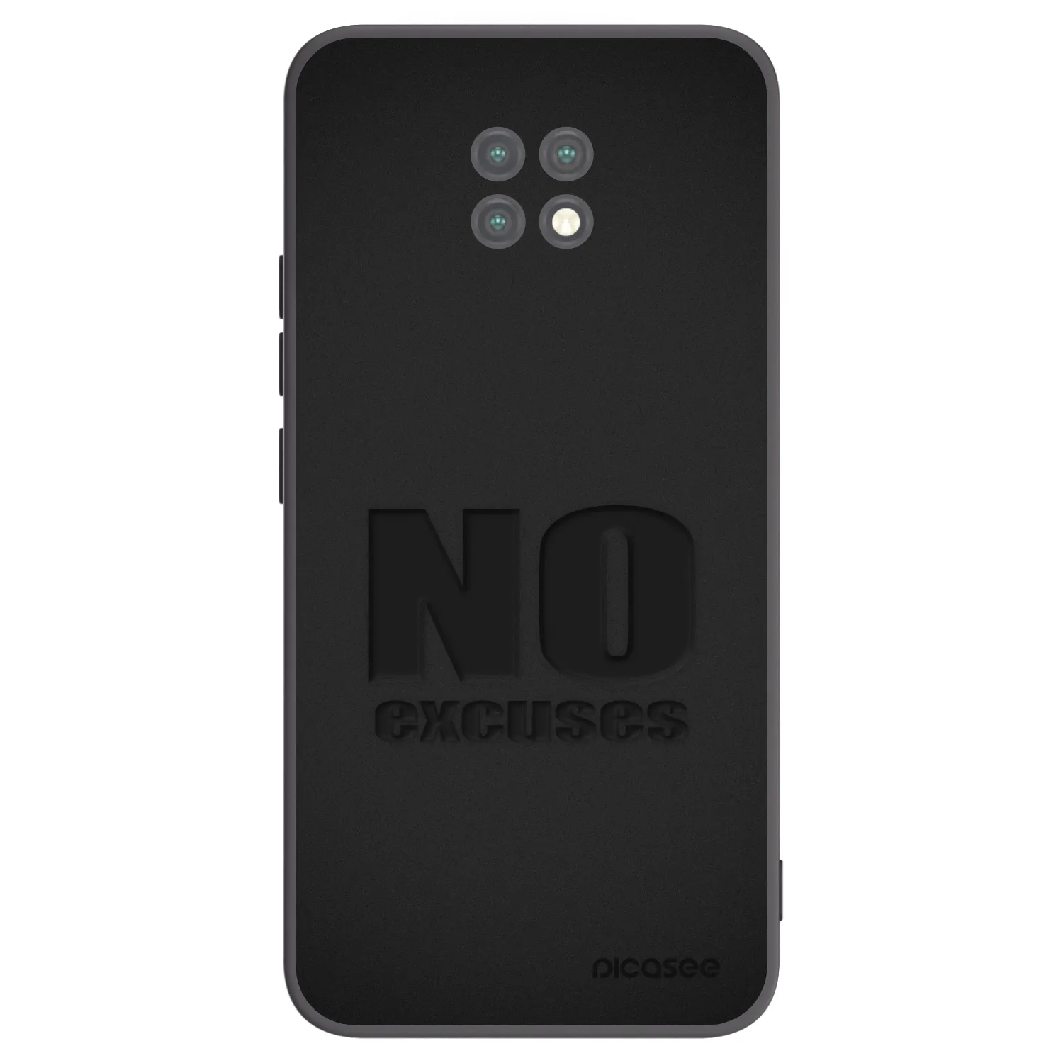 Picasee Μαύρη θήκη σιλικόνης για Xiaomi Redmi Note 9T - No Excuses