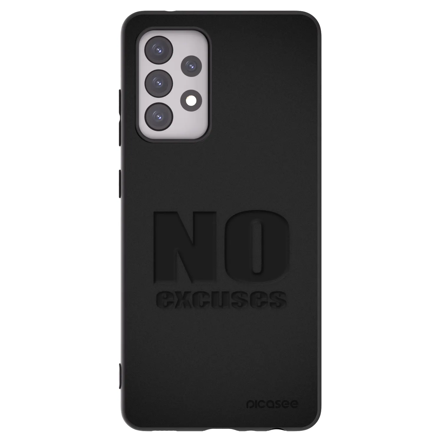 Picasee Μαύρη θήκη σιλικόνης για Samsung Galaxy A52s 5G A528B - No Excuses