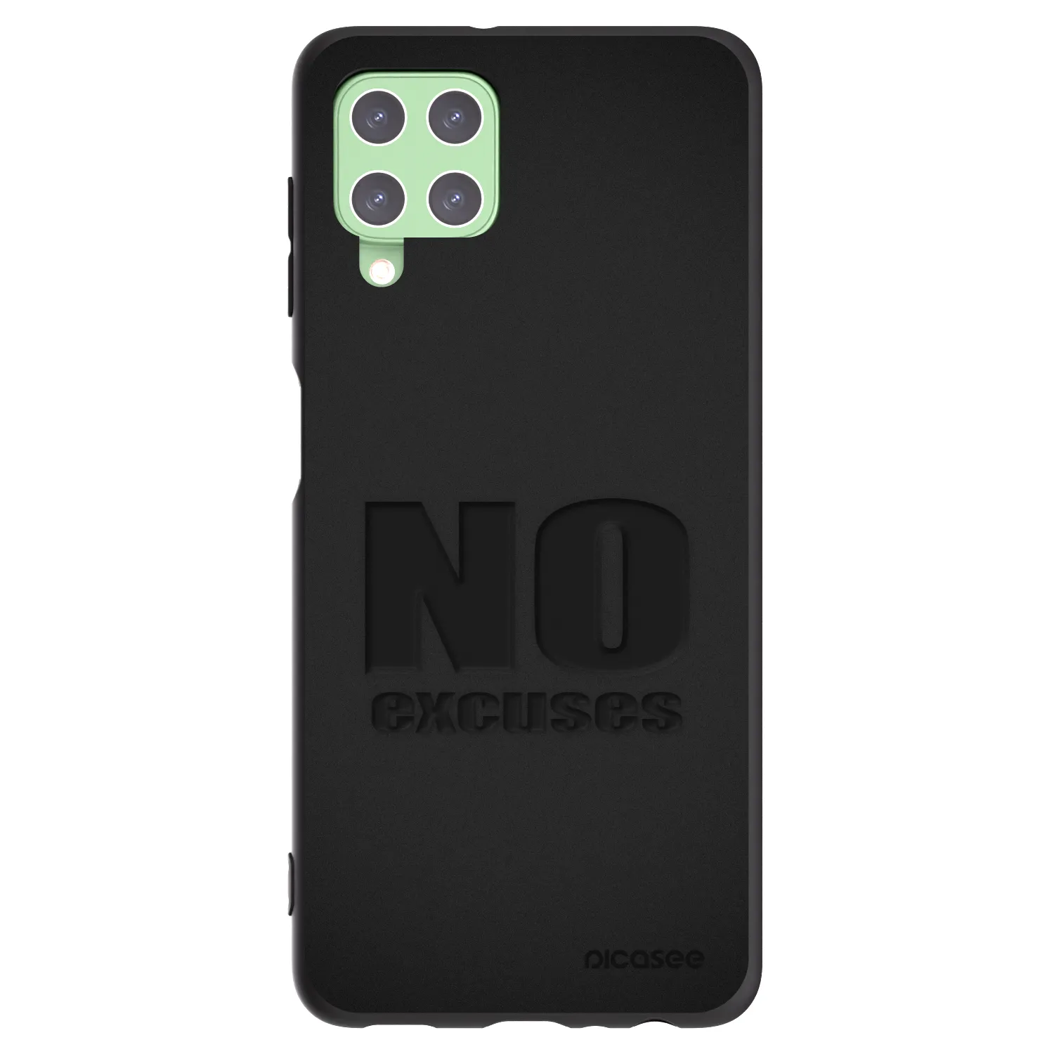 Picasee Μαύρη θήκη σιλικόνης για Samsung Galaxy A22 A225F 4G - No Excuses
