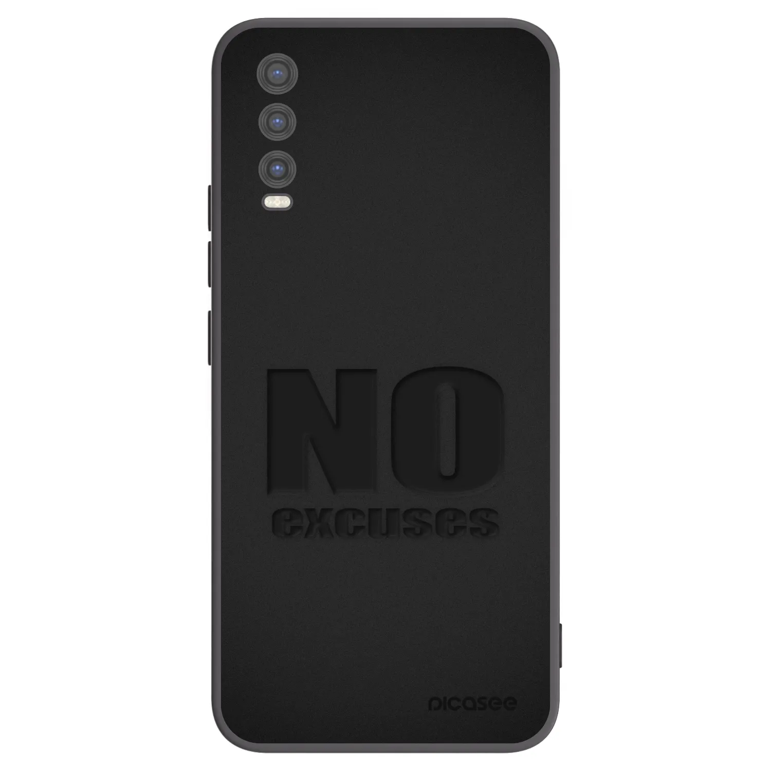 Picasee Μαύρη θήκη σιλικόνης για Vivo Y20s - No Excuses