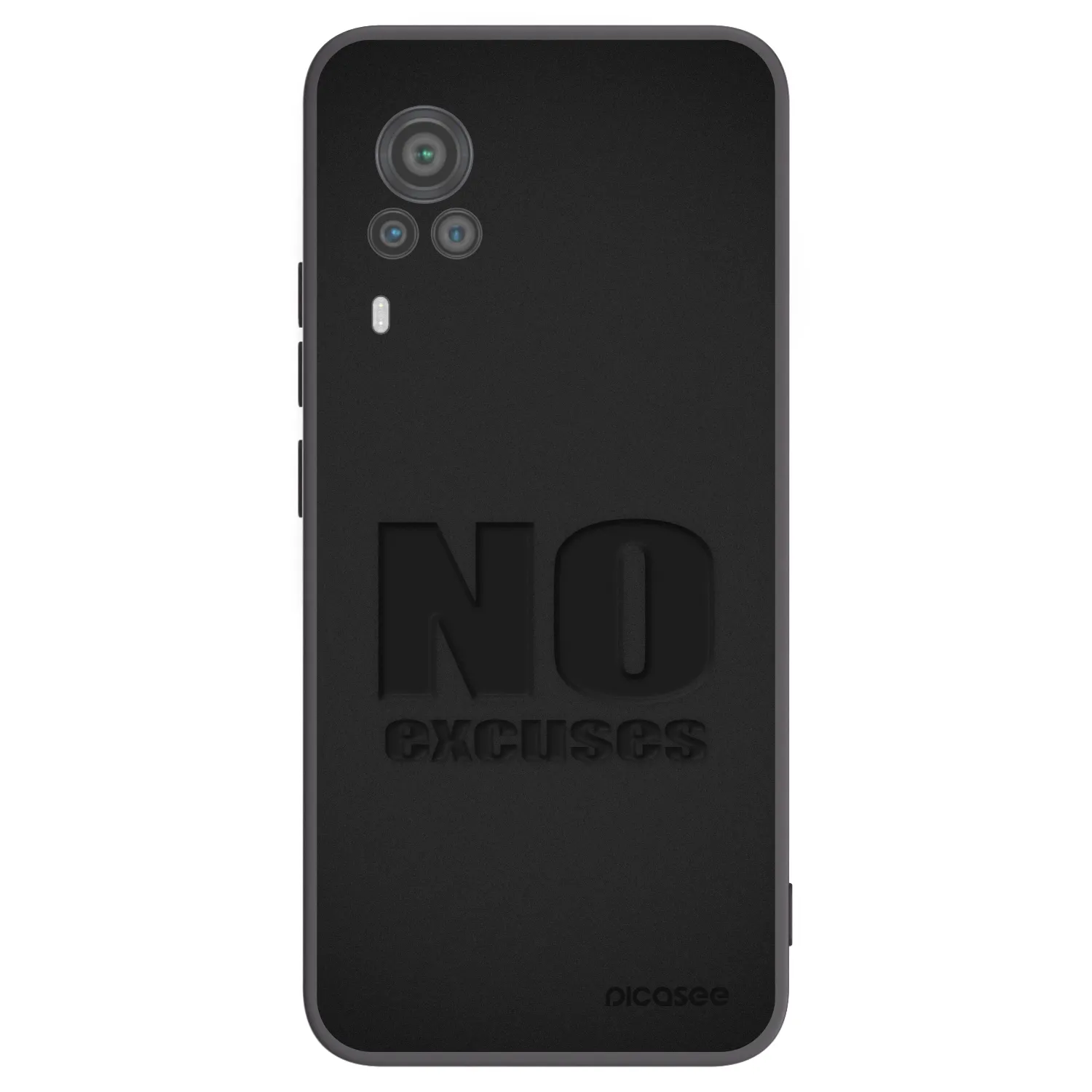 Picasee Μαύρη θήκη σιλικόνης για Vivo X60 Pro 5G - No Excuses