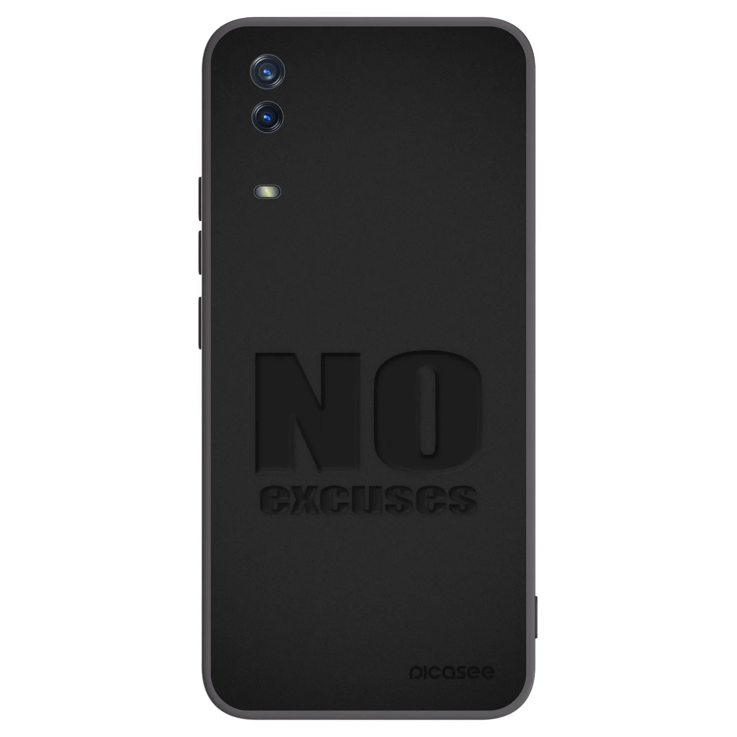 Picasee Μαύρη θήκη σιλικόνης για Vivo Y11s - No Excuses
