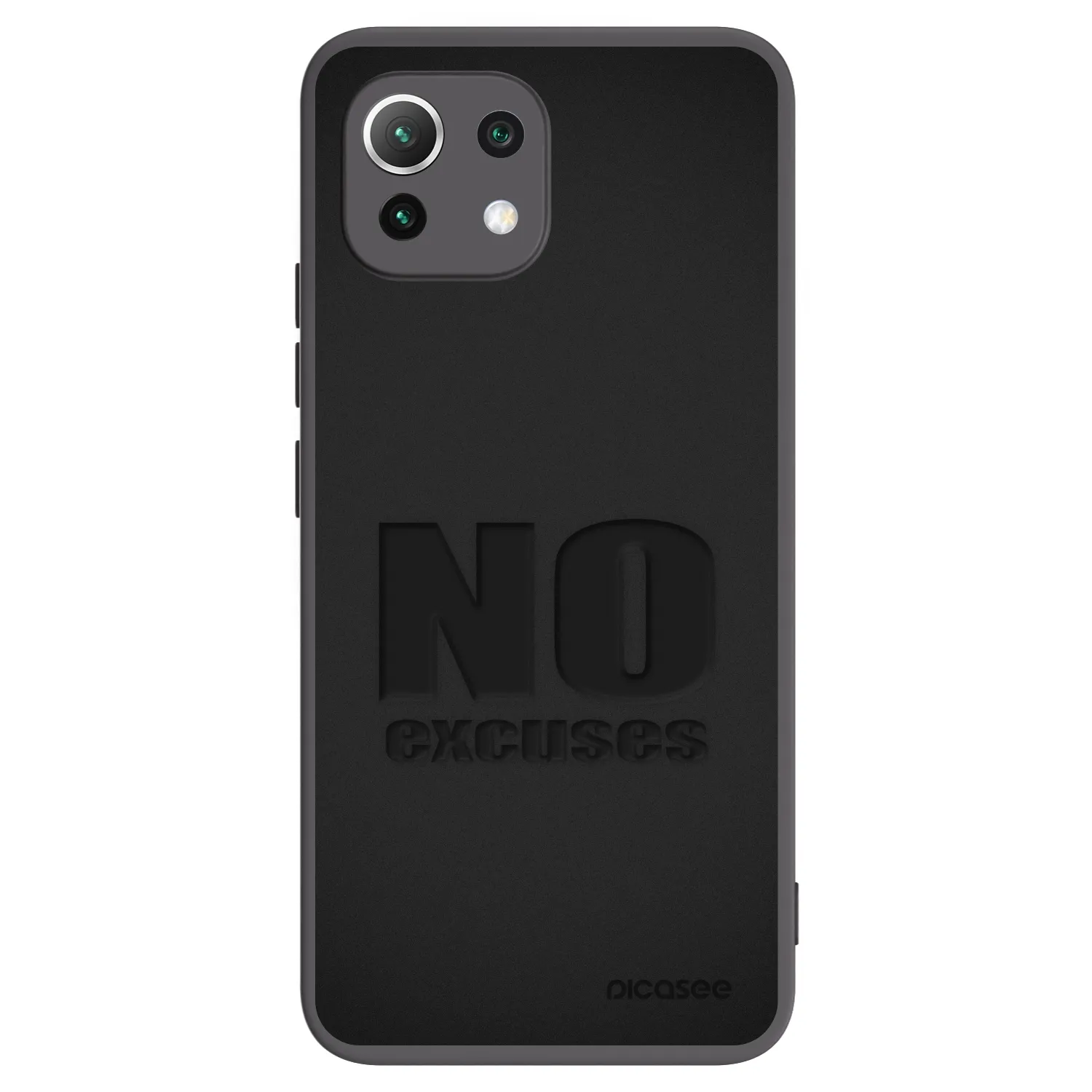 Picasee Μαύρη θήκη σιλικόνης για Xiaomi 11 Lite 5G NE - No Excuses
