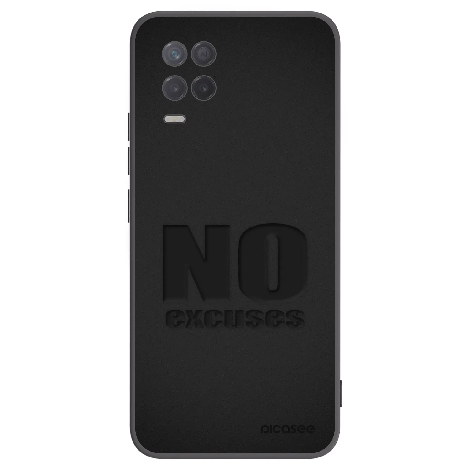 Picasee Μαύρη θήκη σιλικόνης για Realme 8 5G - No Excuses