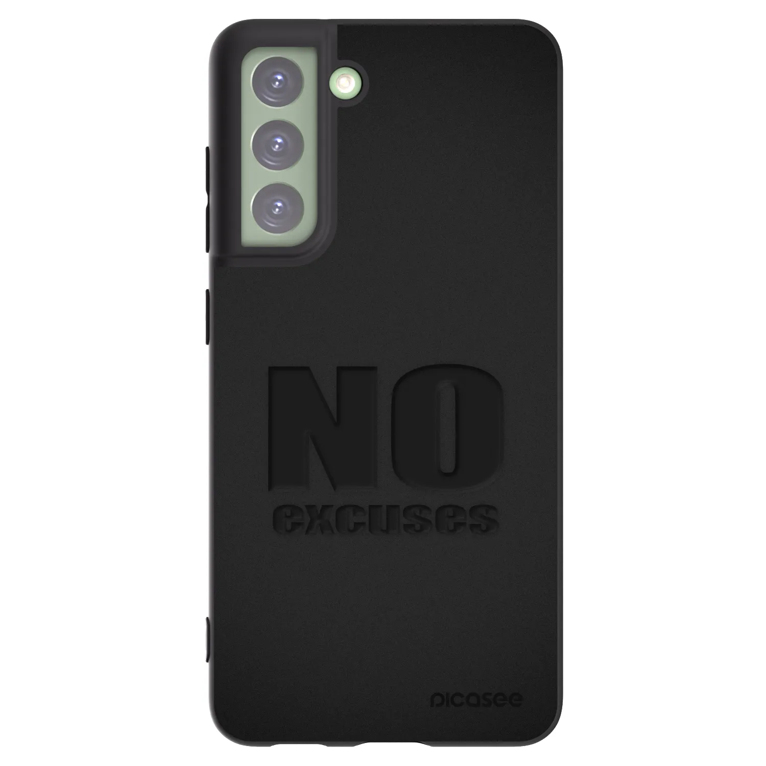 Picasee Μαύρη θήκη σιλικόνης για Samsung Galaxy S21 FE 5G - No Excuses