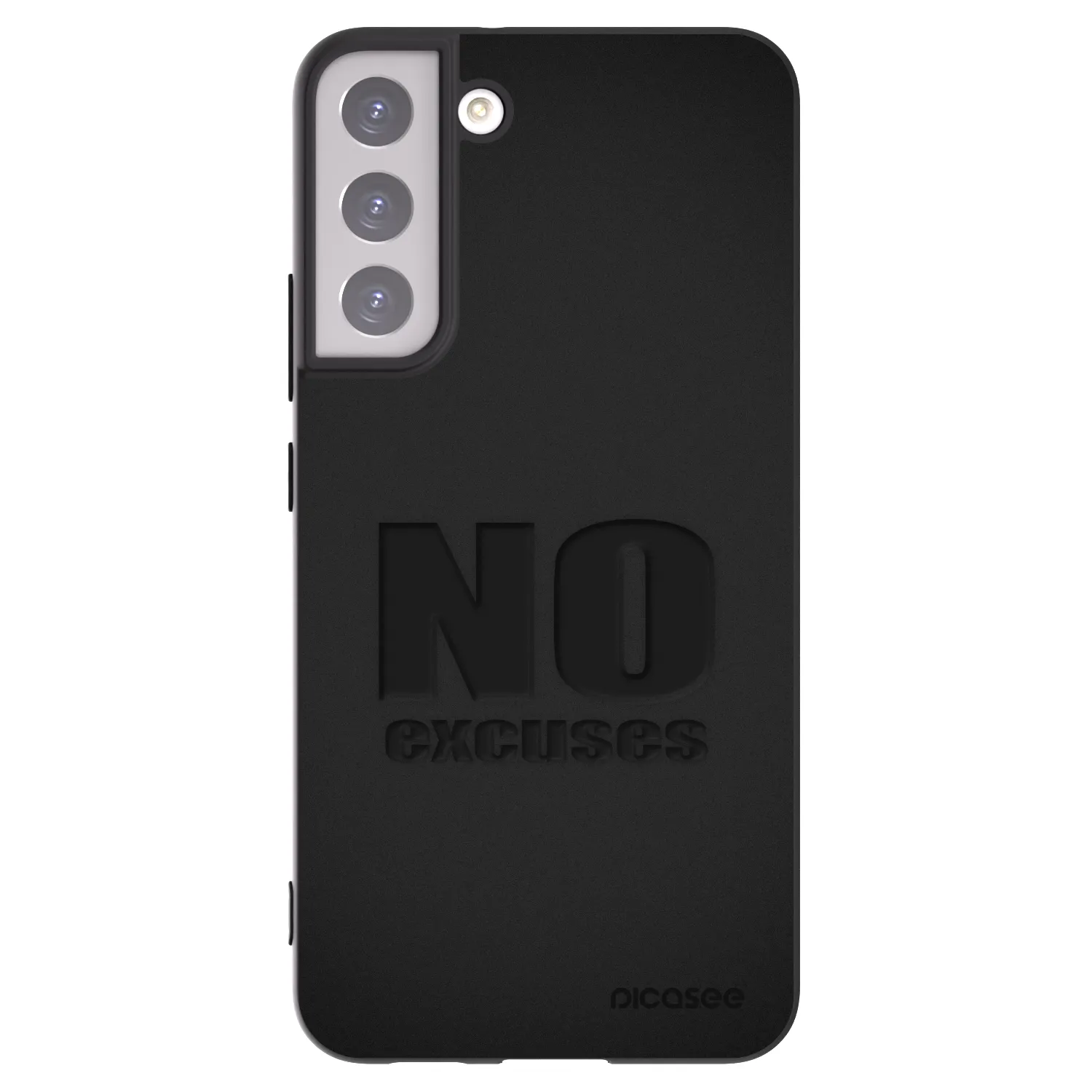 Picasee Μαύρη θήκη σιλικόνης για Samsung Galaxy S22+ 5G - No Excuses