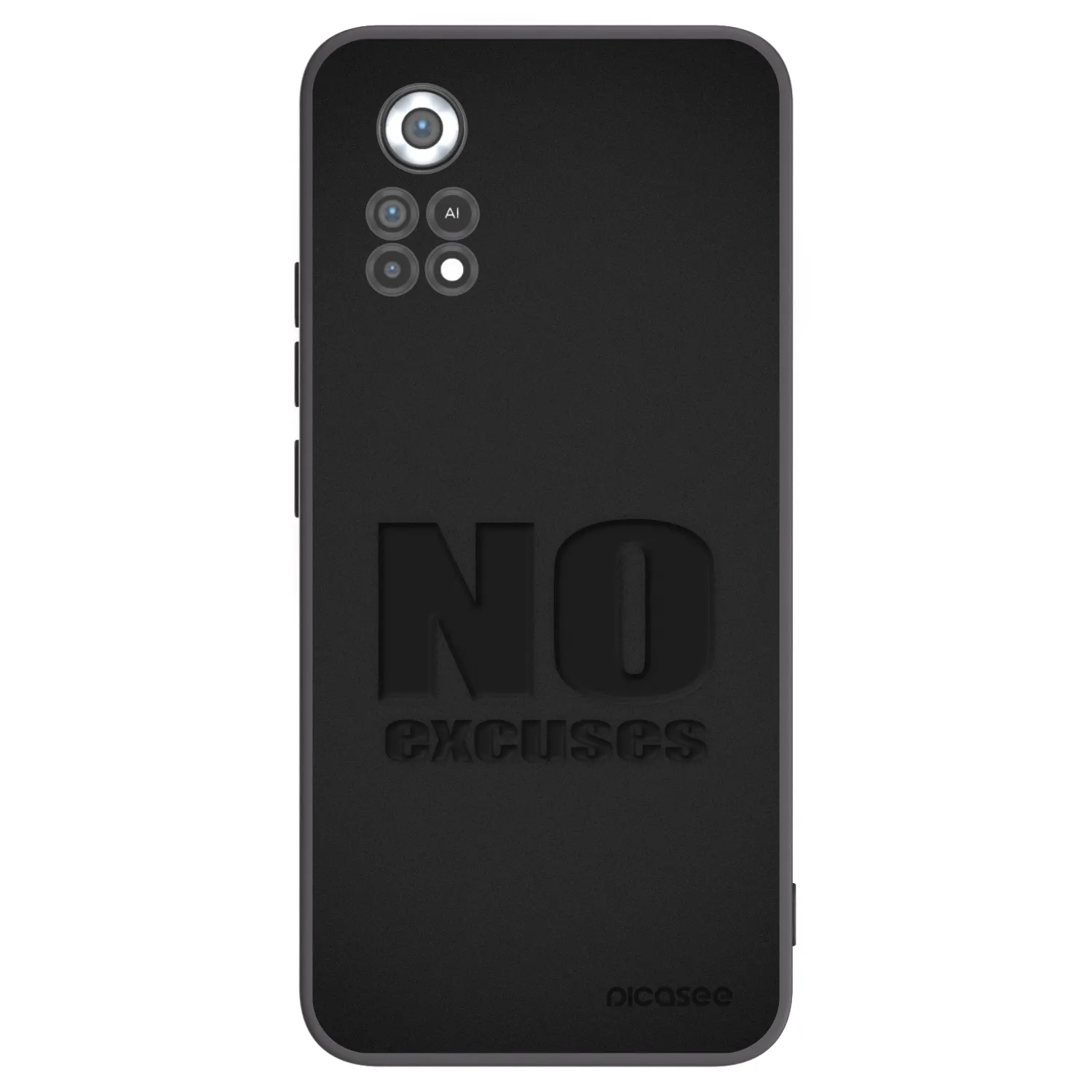 Picasee Μαύρη θήκη σιλικόνης για Xiaomi Poco X4 Pro 5G - No Excuses