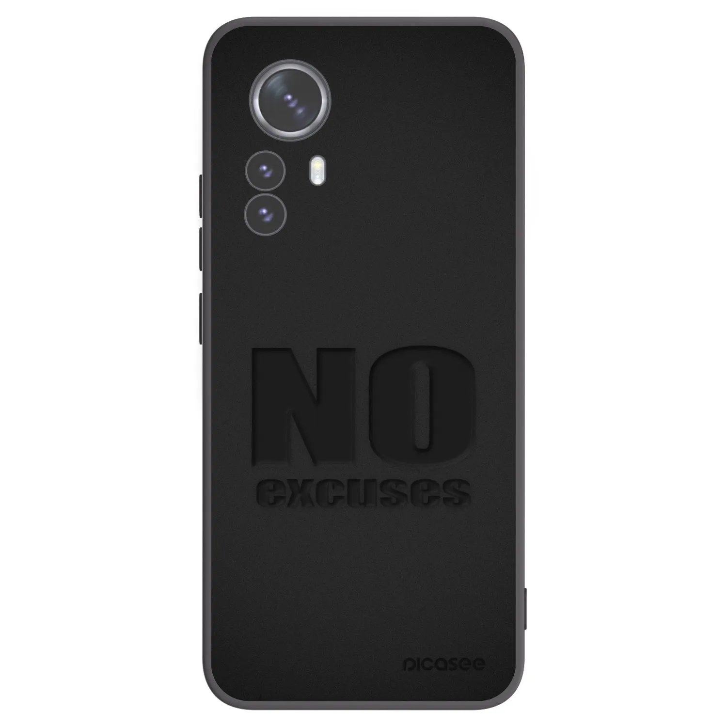 Picasee Μαύρη θήκη σιλικόνης για Xiaomi 12 Pro - No Excuses
