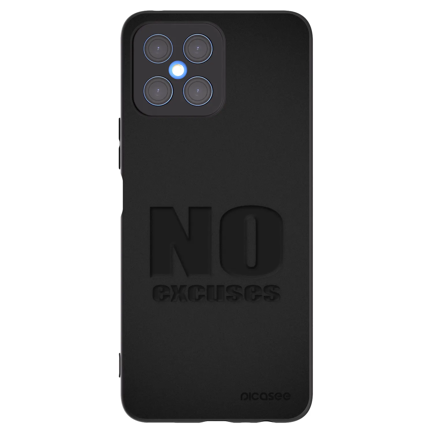 Picasee Μαύρη θήκη σιλικόνης για Honor X8 4G - No Excuses