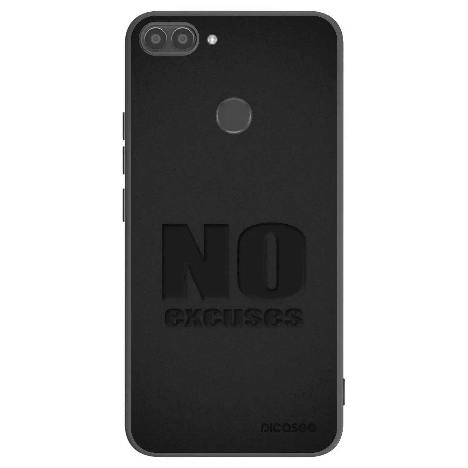 Picasee Μαύρη θήκη σιλικόνης για Huawei P Smart - No Excuses