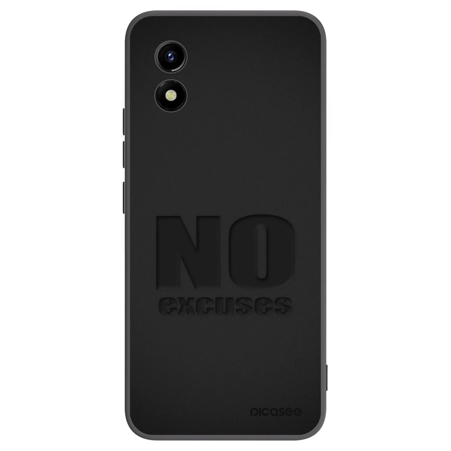 Picasee Μαύρη θήκη σιλικόνης για Vivo Y01 - No Excuses
