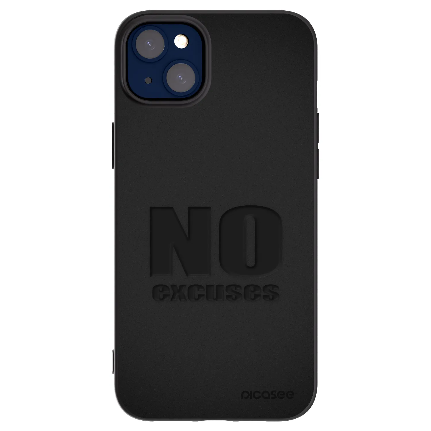 Picasee Μαύρη θήκη σιλικόνης για Apple iPhone 14 Plus - No Excuses