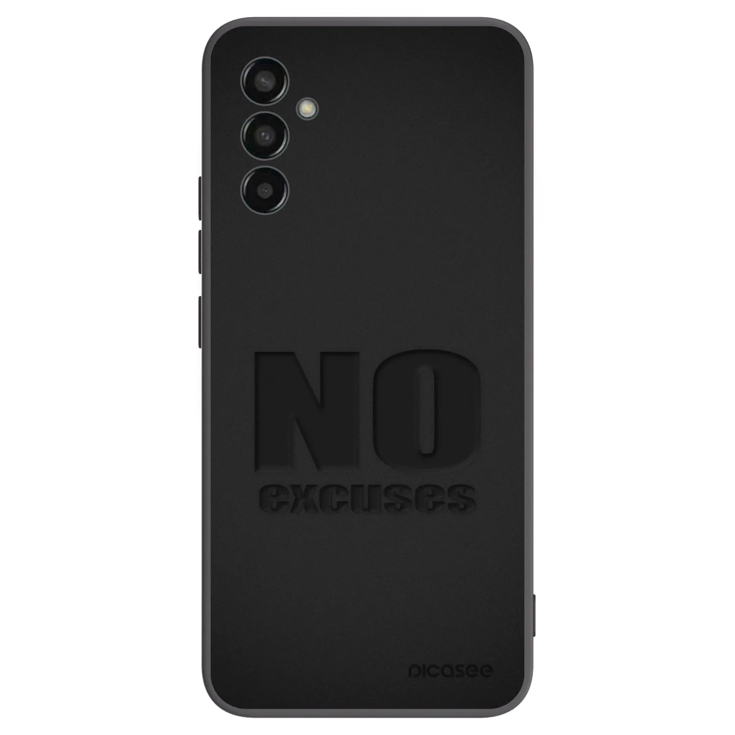 Picasee Μαύρη θήκη σιλικόνης για Samsung Galaxy M13 M135F - No Excuses