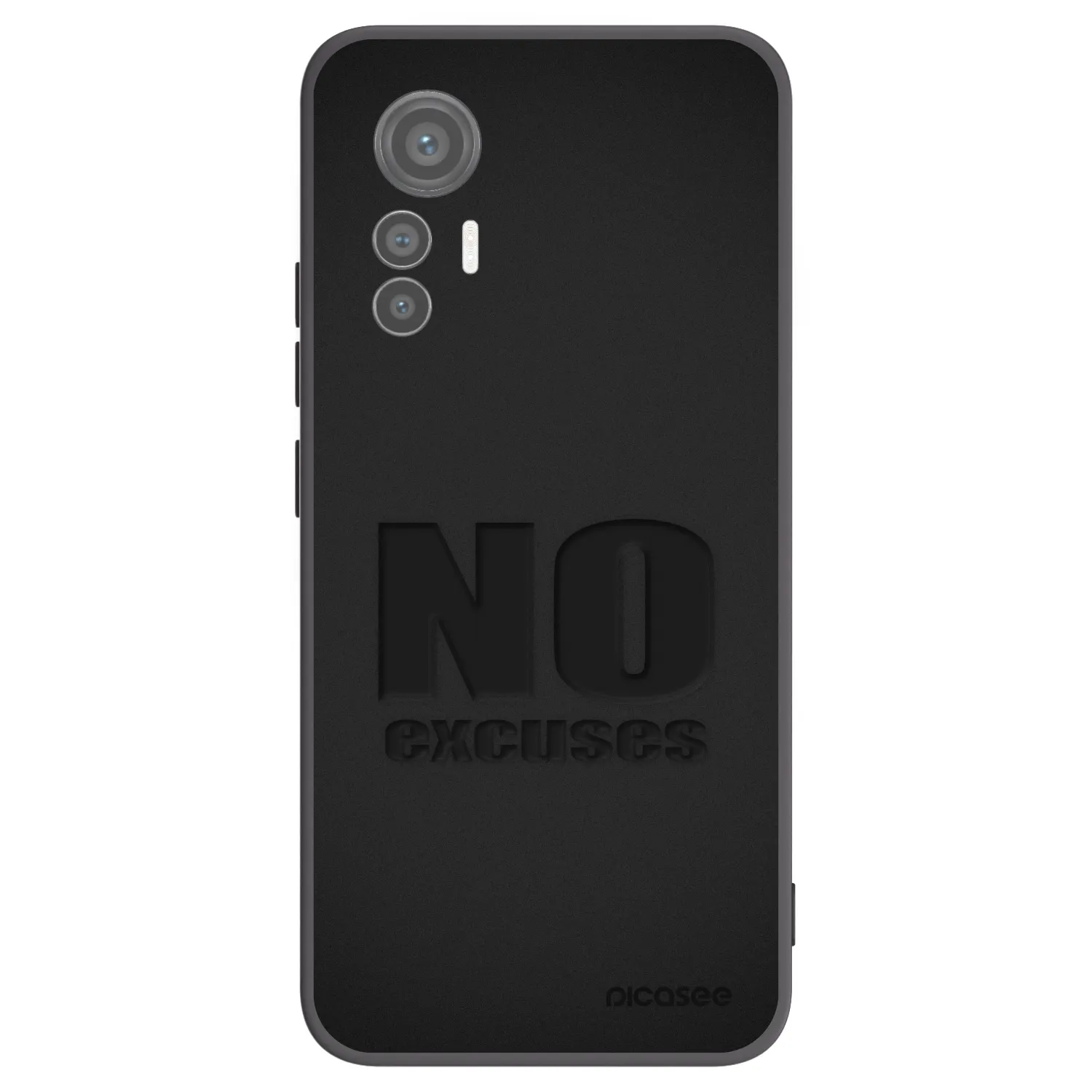 Picasee Μαύρη θήκη σιλικόνης για Xiaomi 12 Lite - No Excuses