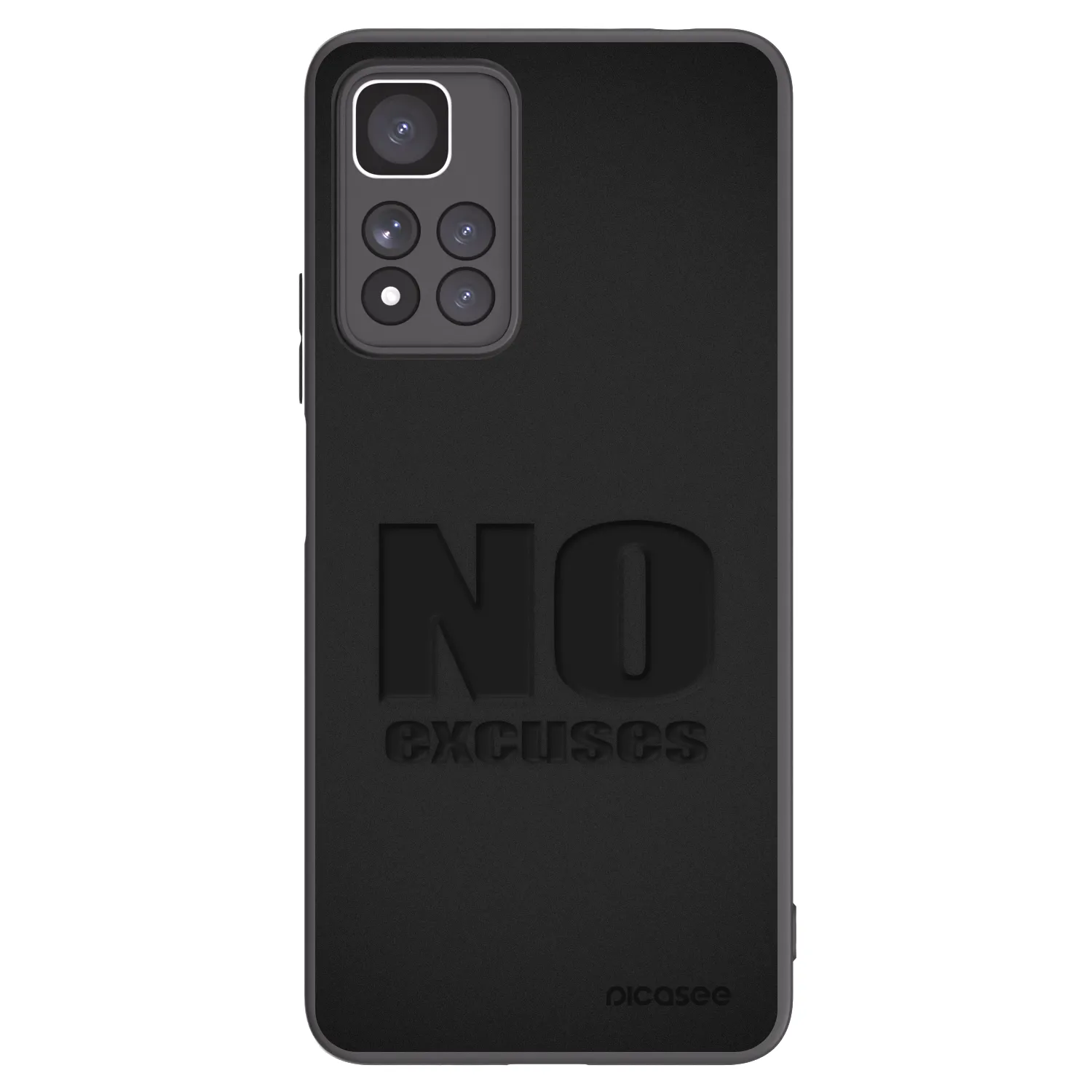 Picasee Μαύρη θήκη σιλικόνης για Xiaomi Redmi Note 11 Pro+ 5G - No Excuses