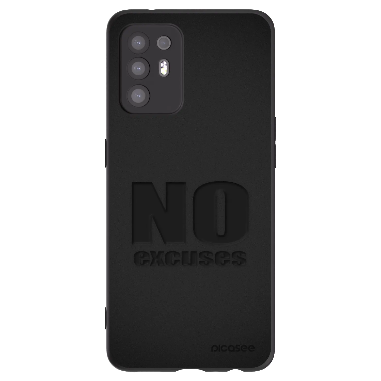 Picasee Μαύρη θήκη σιλικόνης για OPPO A94 5G - No Excuses