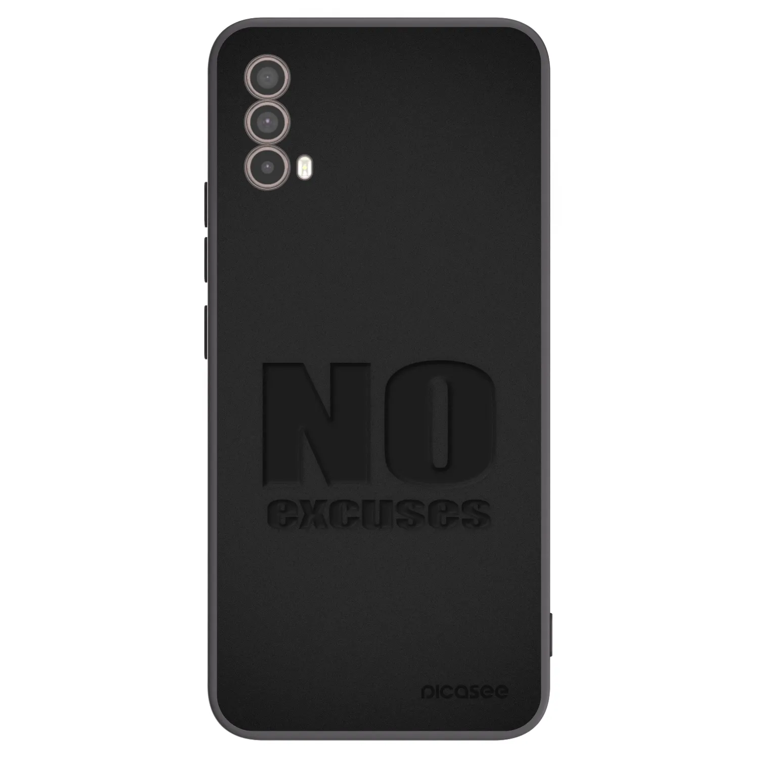 Picasee Μαύρη θήκη σιλικόνης για Motorola Moto E40 - No Excuses