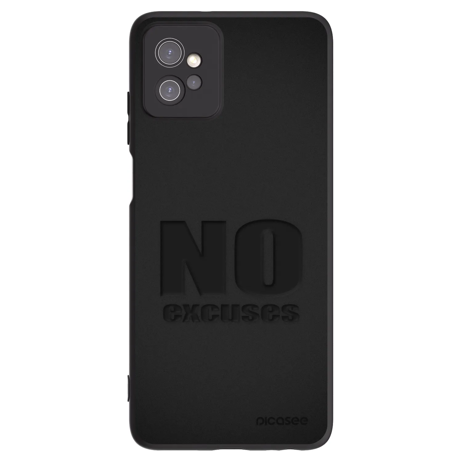 Picasee Μαύρη θήκη σιλικόνης για Motorola Moto G32 - No Excuses