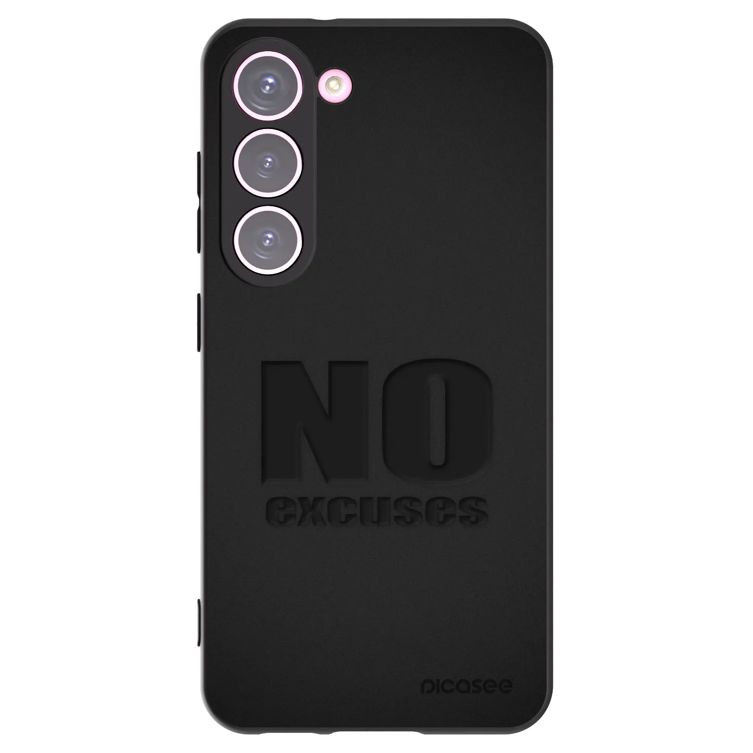 Picasee Μαύρη θήκη σιλικόνης για Samsung Galaxy S23 5G - No Excuses