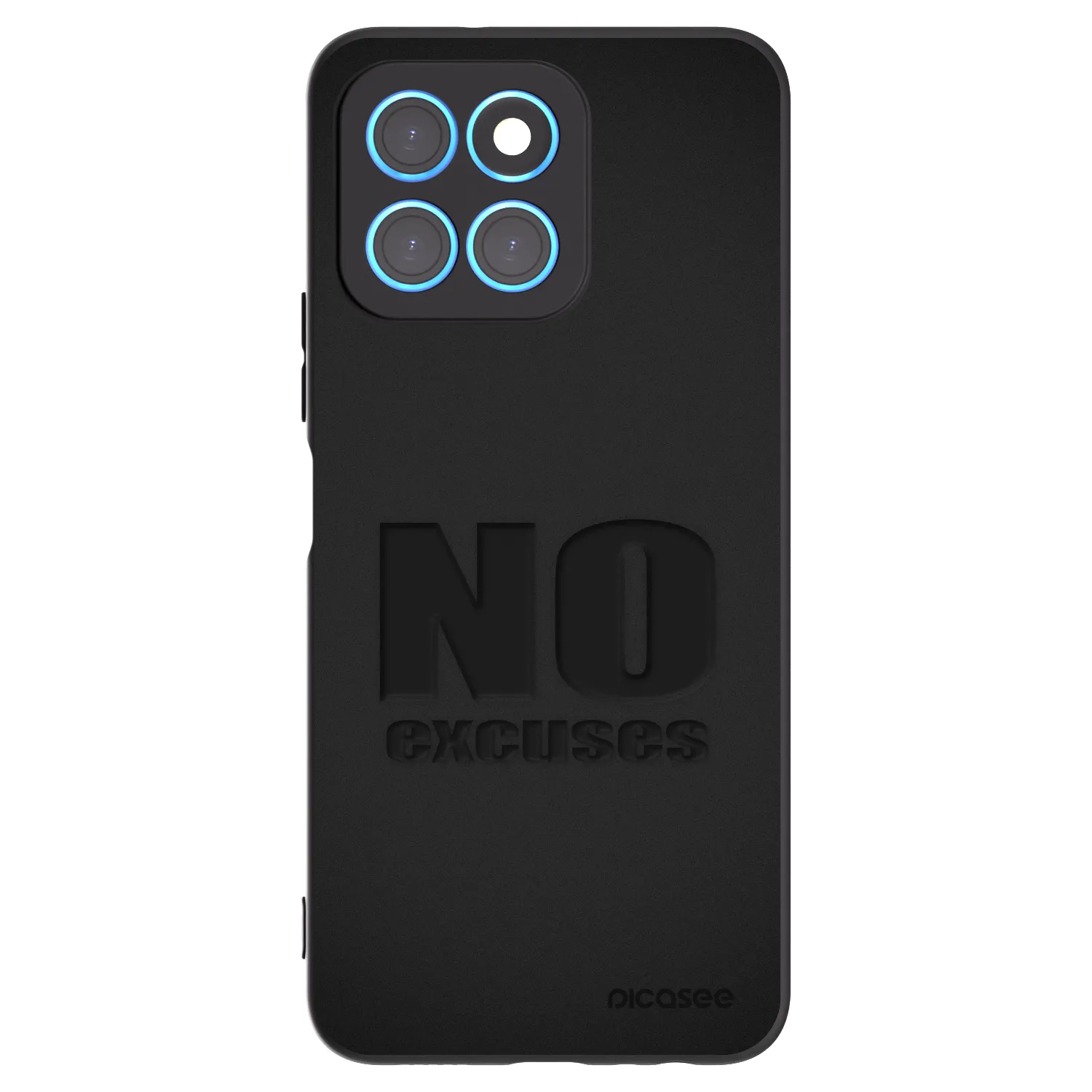 Picasee Μαύρη θήκη σιλικόνης για Honor X8 5G - No Excuses