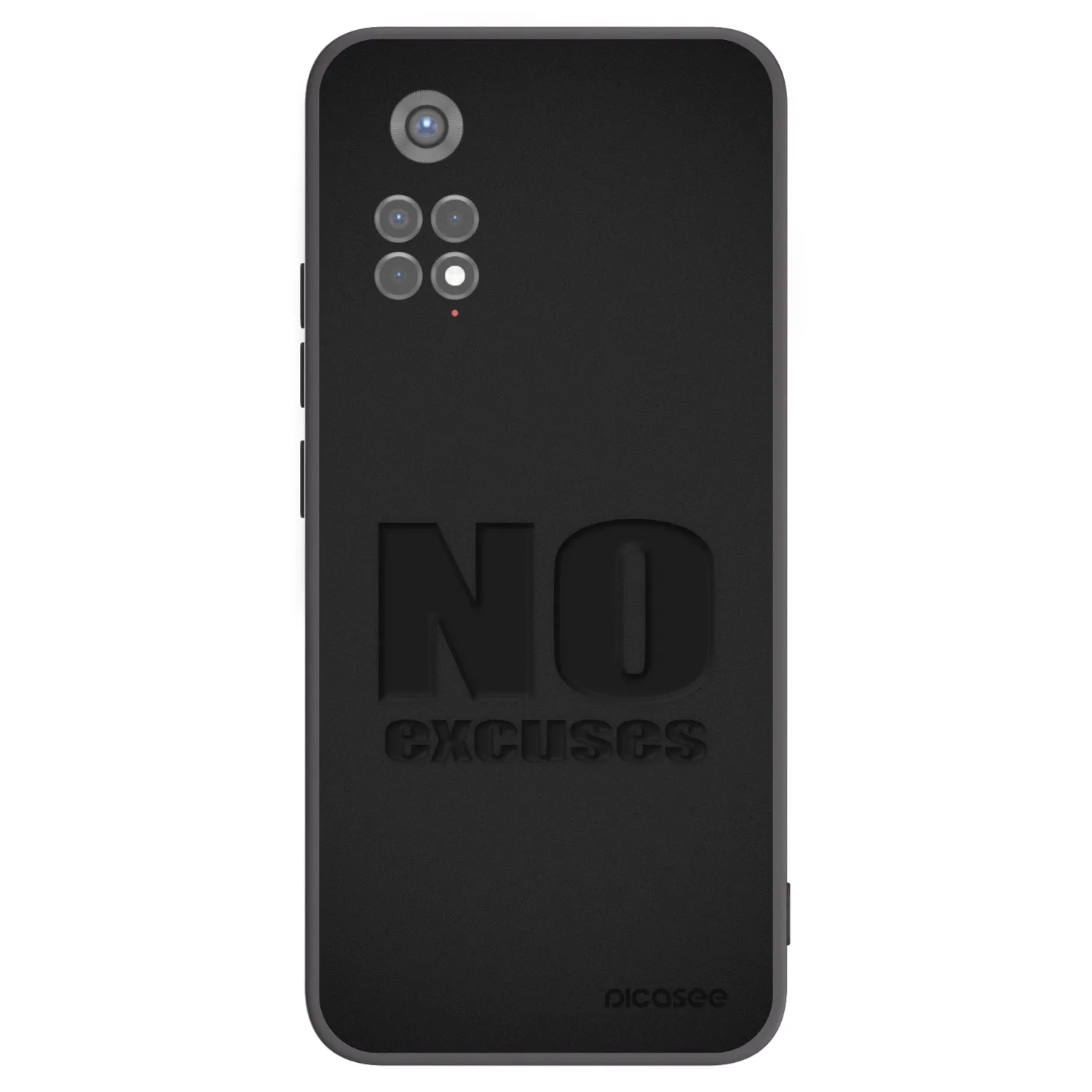 Picasee Μαύρη θήκη σιλικόνης για Xiaomi Redmi Note 11S 5G - No Excuses