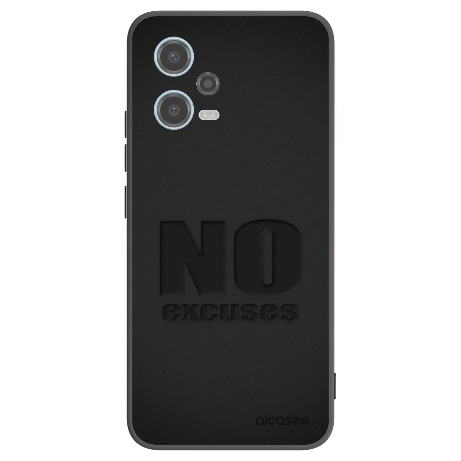 Picasee Μαύρη θήκη σιλικόνης για Xiaomi Redmi Note 12 5G - No Excuses