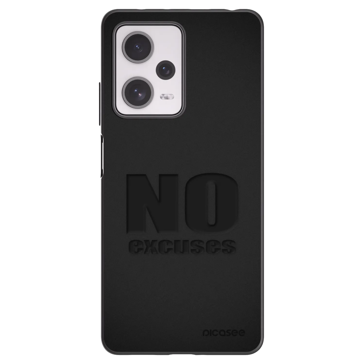 Picasee Μαύρη θήκη σιλικόνης για Xiaomi Redmi Note 12 Pro+ 5G - No Excuses