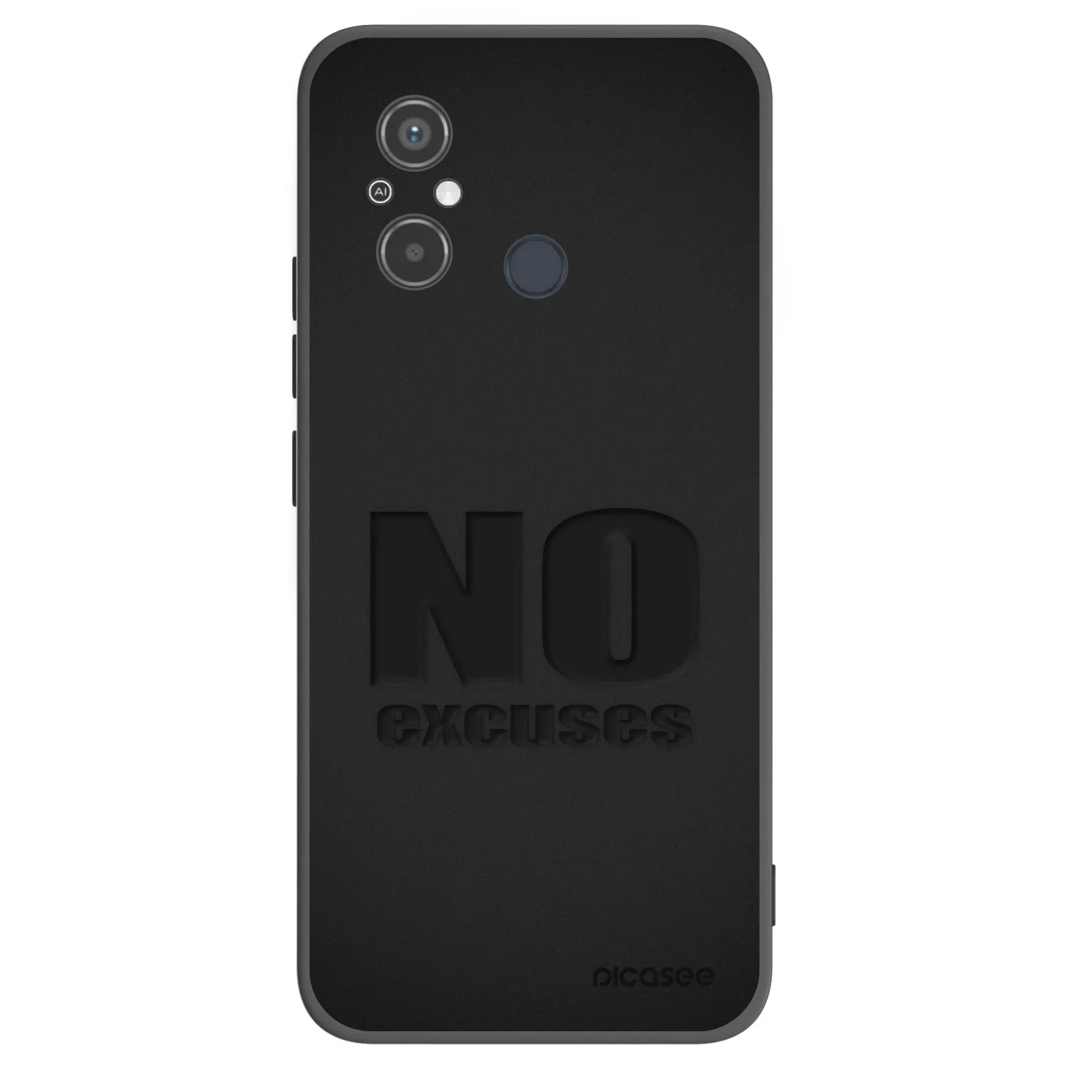 Picasee Μαύρη θήκη σιλικόνης για Xiaomi Redmi 12C - No Excuses