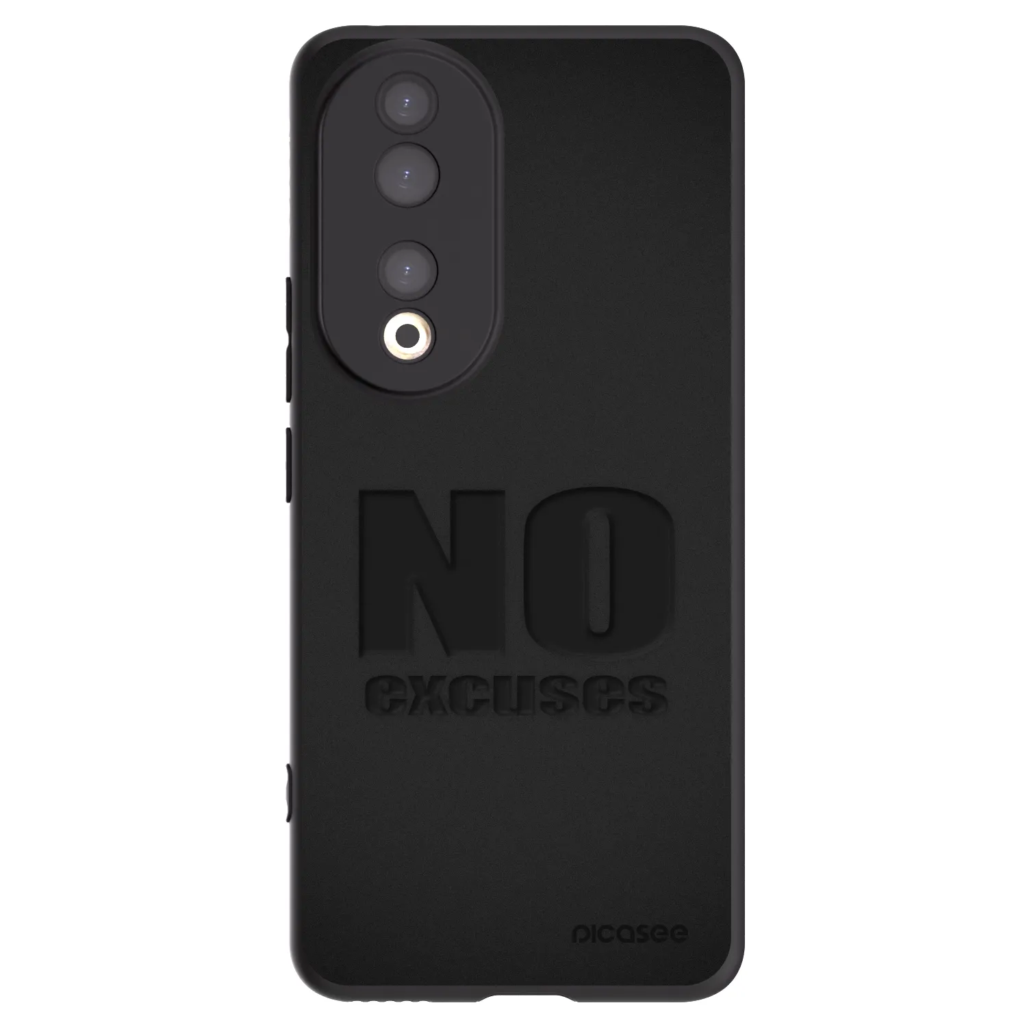 Picasee Μαύρη θήκη σιλικόνης για Honor 90 5G - No Excuses