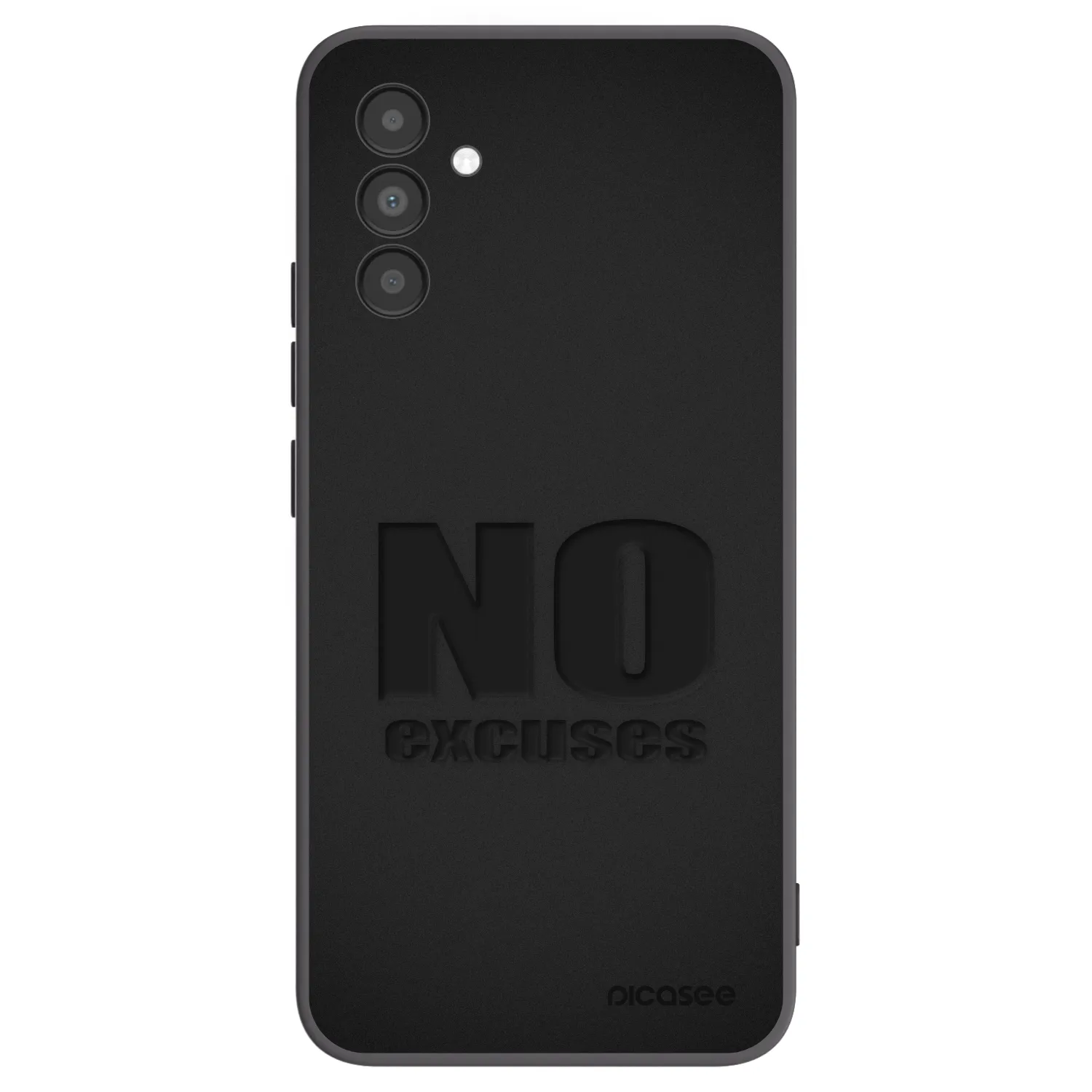 Picasee Μαύρη θήκη σιλικόνης για Samsung Galaxy A04s A047F - No Excuses