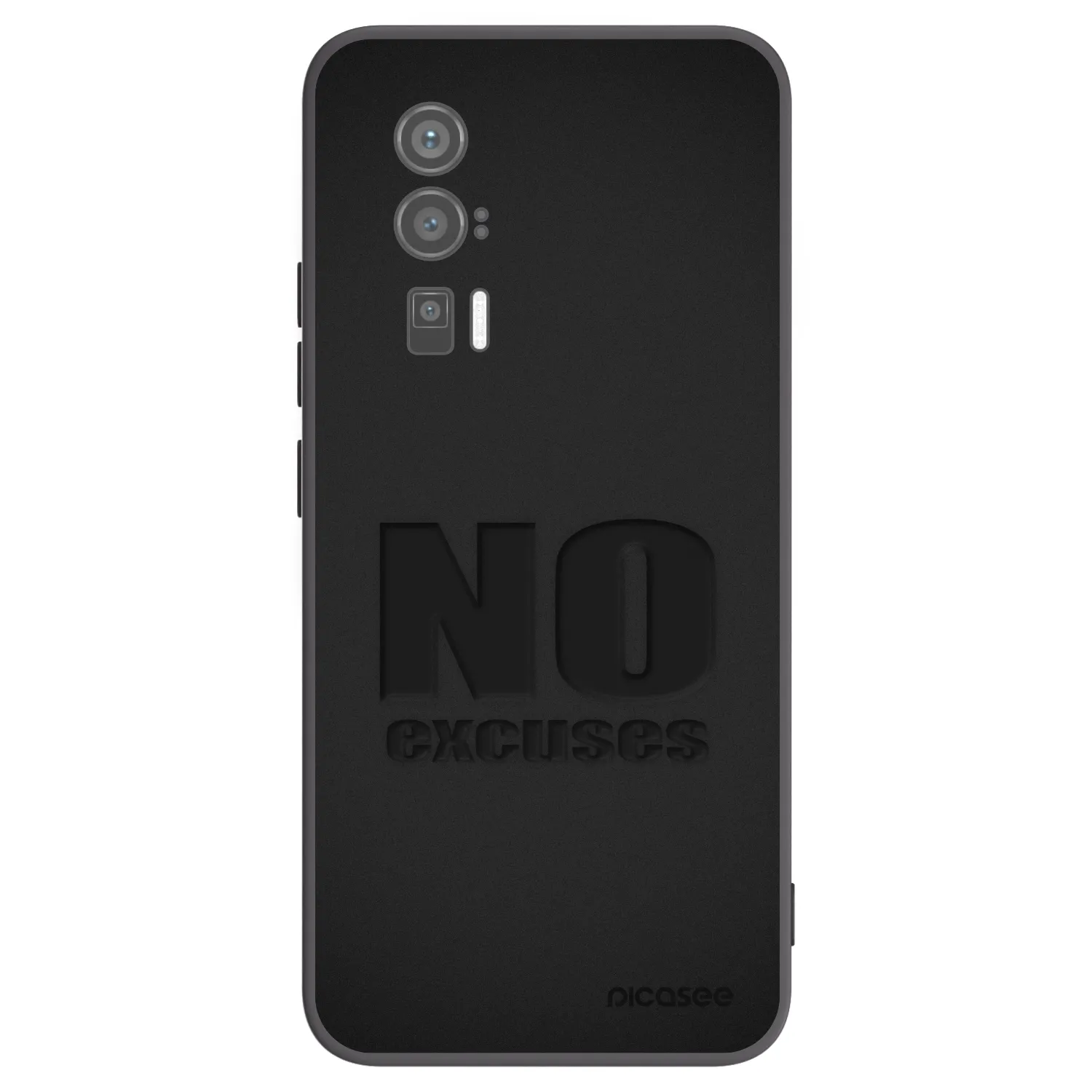 Picasee Μαύρη θήκη σιλικόνης για Xiaomi Poco F5 Pro 5G - No Excuses