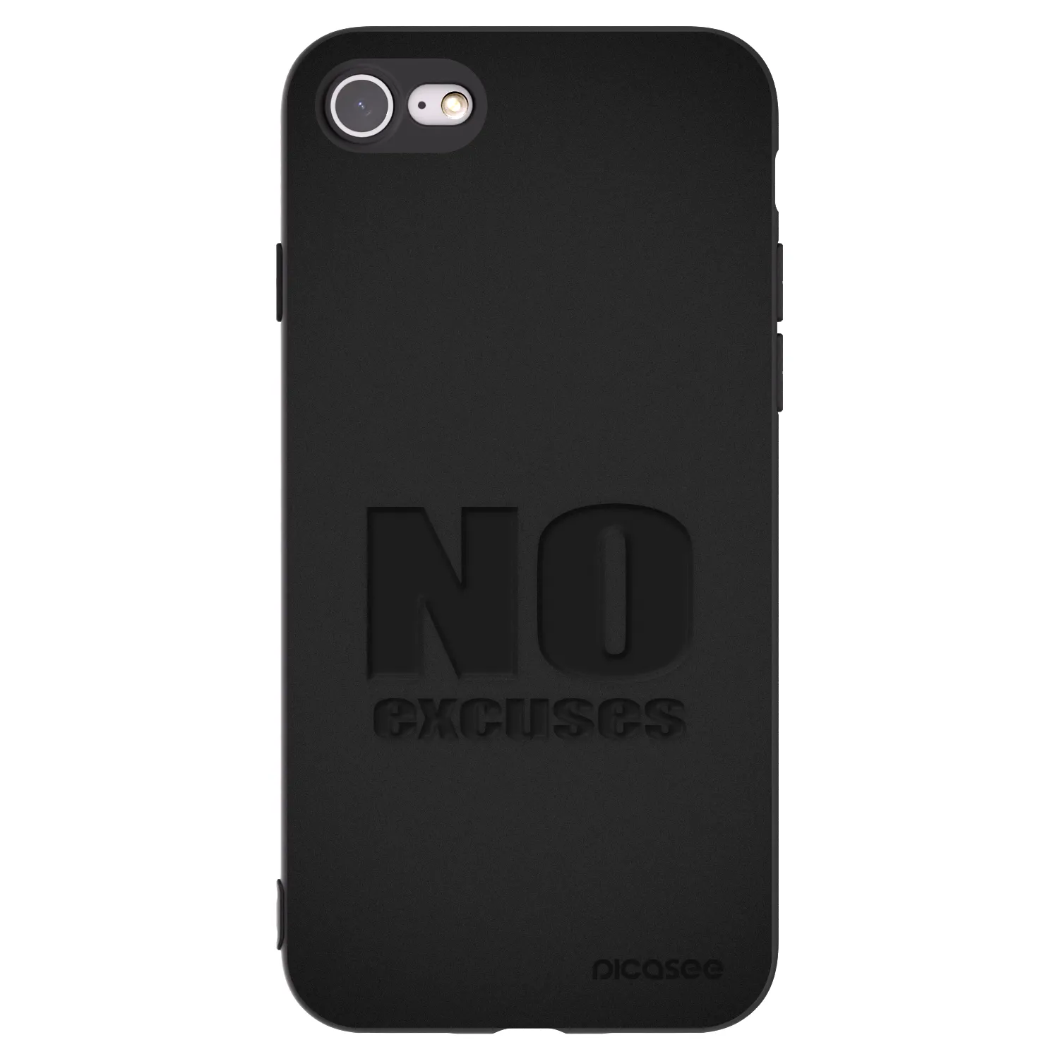 Picasee Μαύρη θήκη σιλικόνης για Apple iPhone 7 - No Excuses