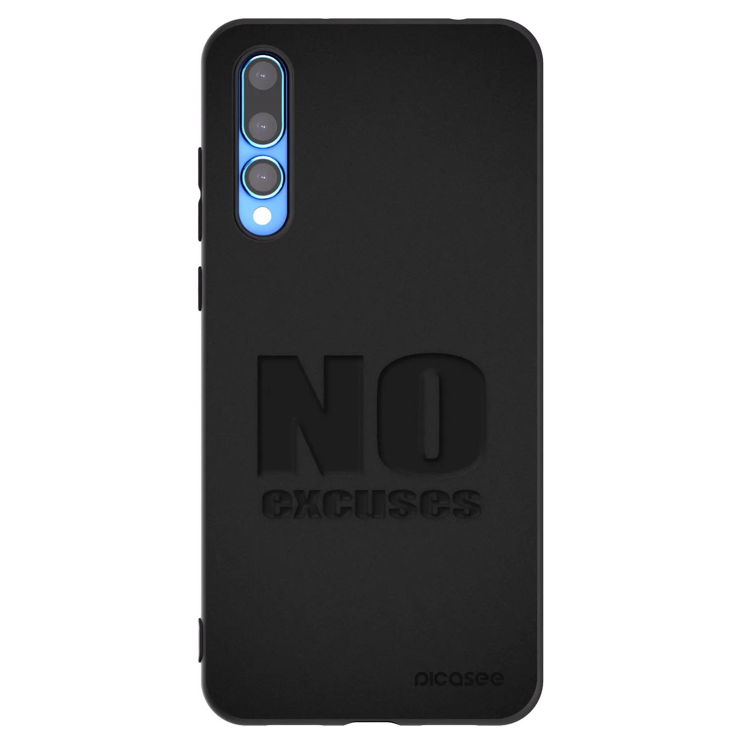 Picasee Μαύρη θήκη σιλικόνης για Huawei P20 Pro - No Excuses
