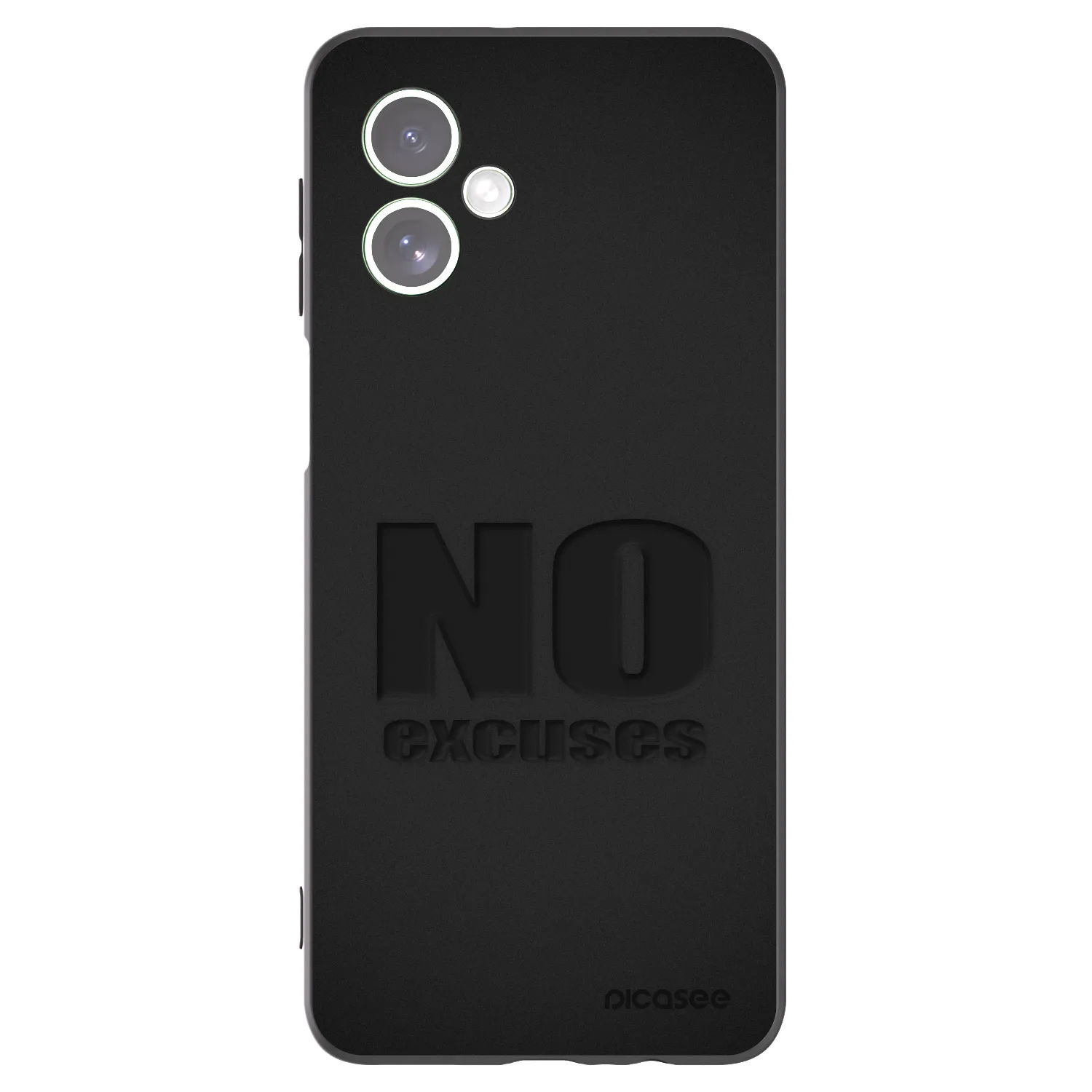 Picasee Μαύρη θήκη σιλικόνης για Motorola Moto G54 5G - No Excuses
