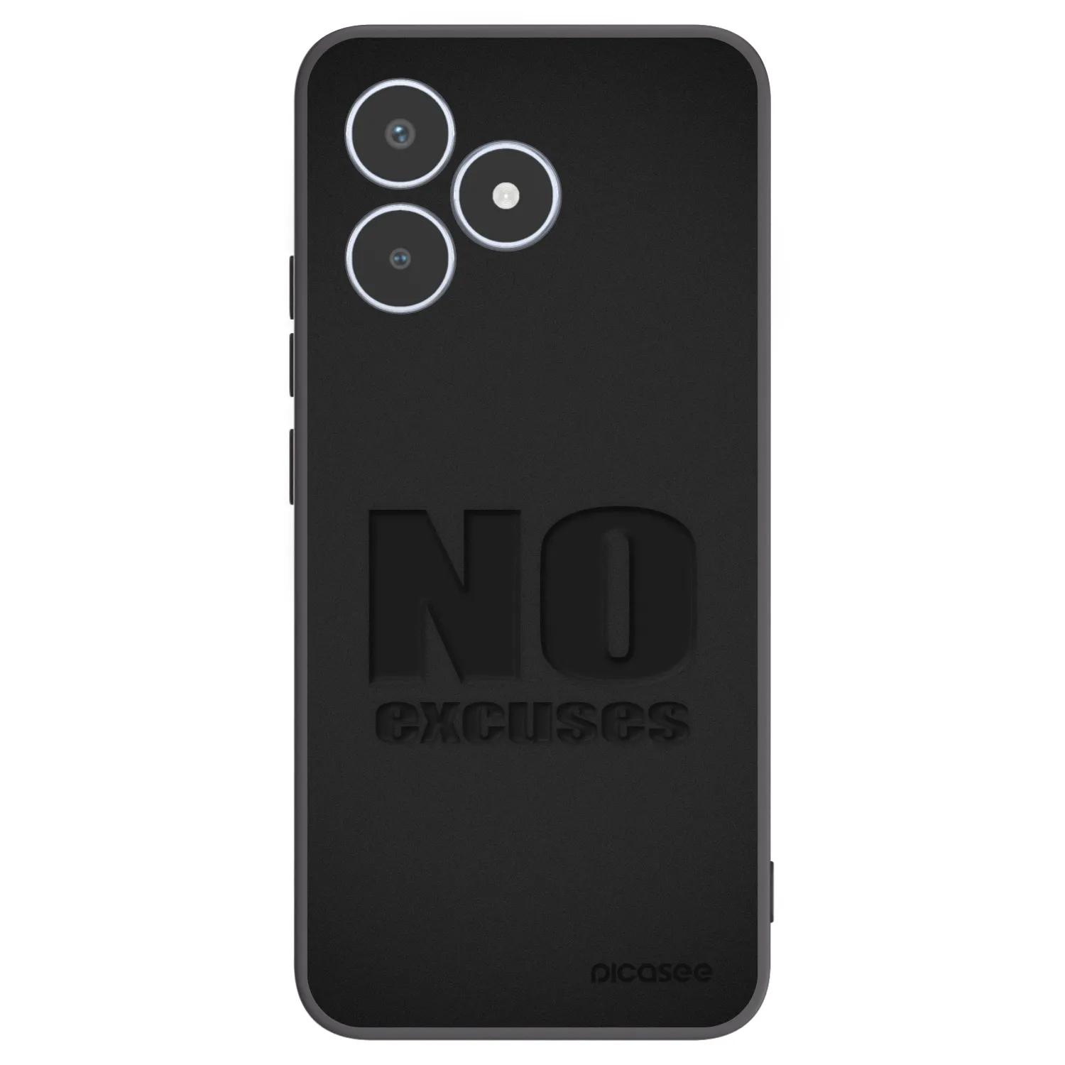Picasee Μαύρη θήκη σιλικόνης για Realme C53 - No Excuses
