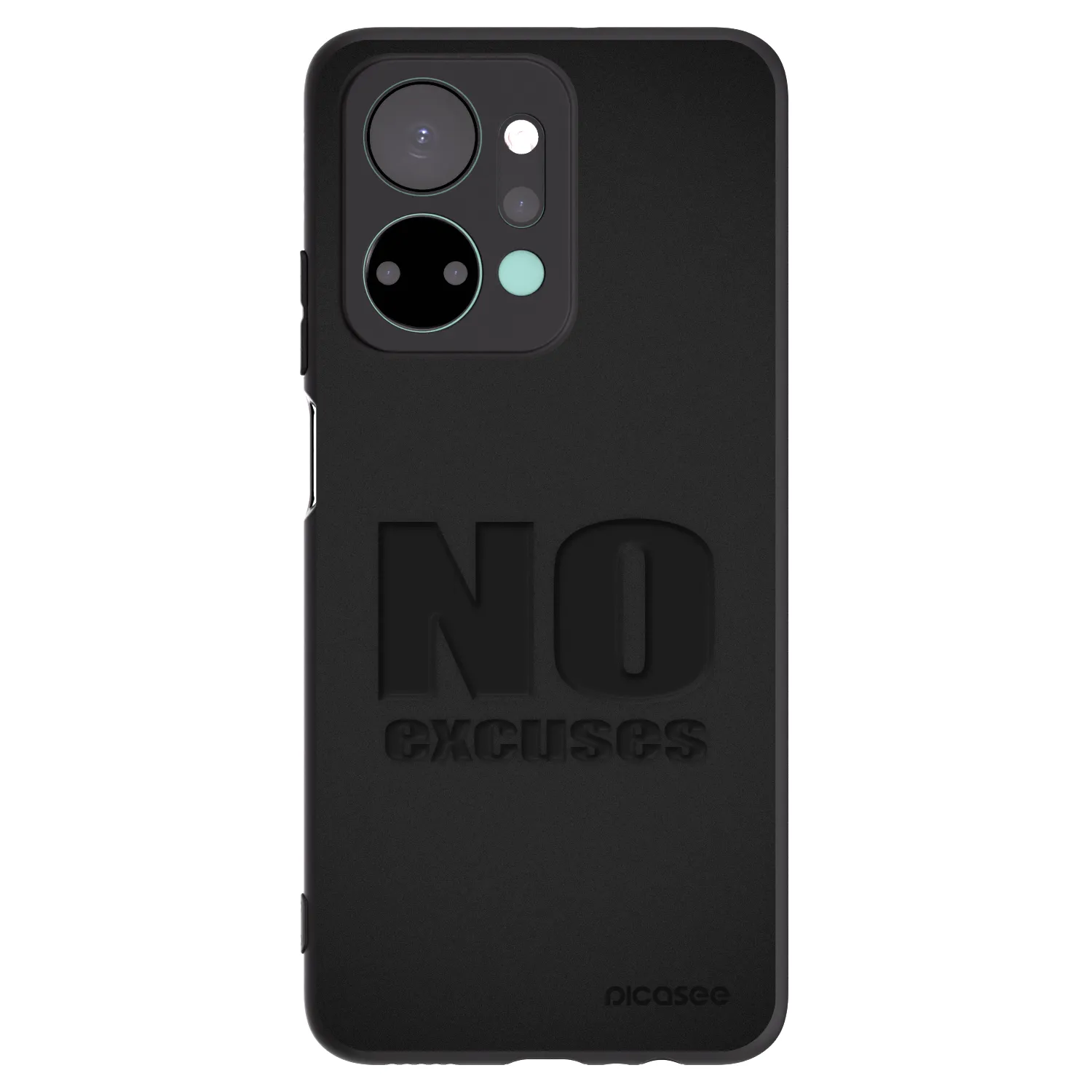 Picasee Μαύρη θήκη σιλικόνης για Honor X7a - No Excuses